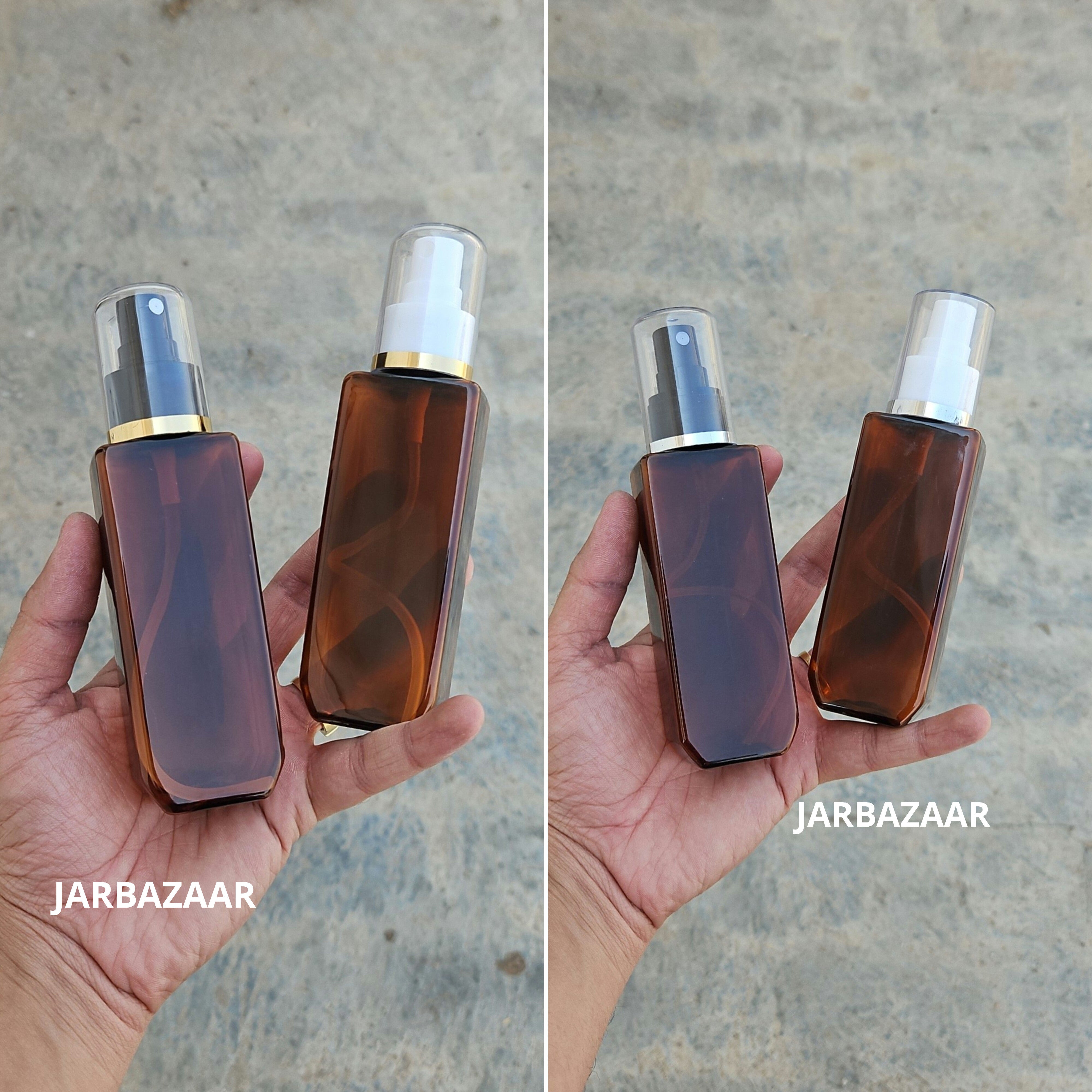 100 Ml Cetra Amber Pet Bottle ( With AS Spray Pumps )