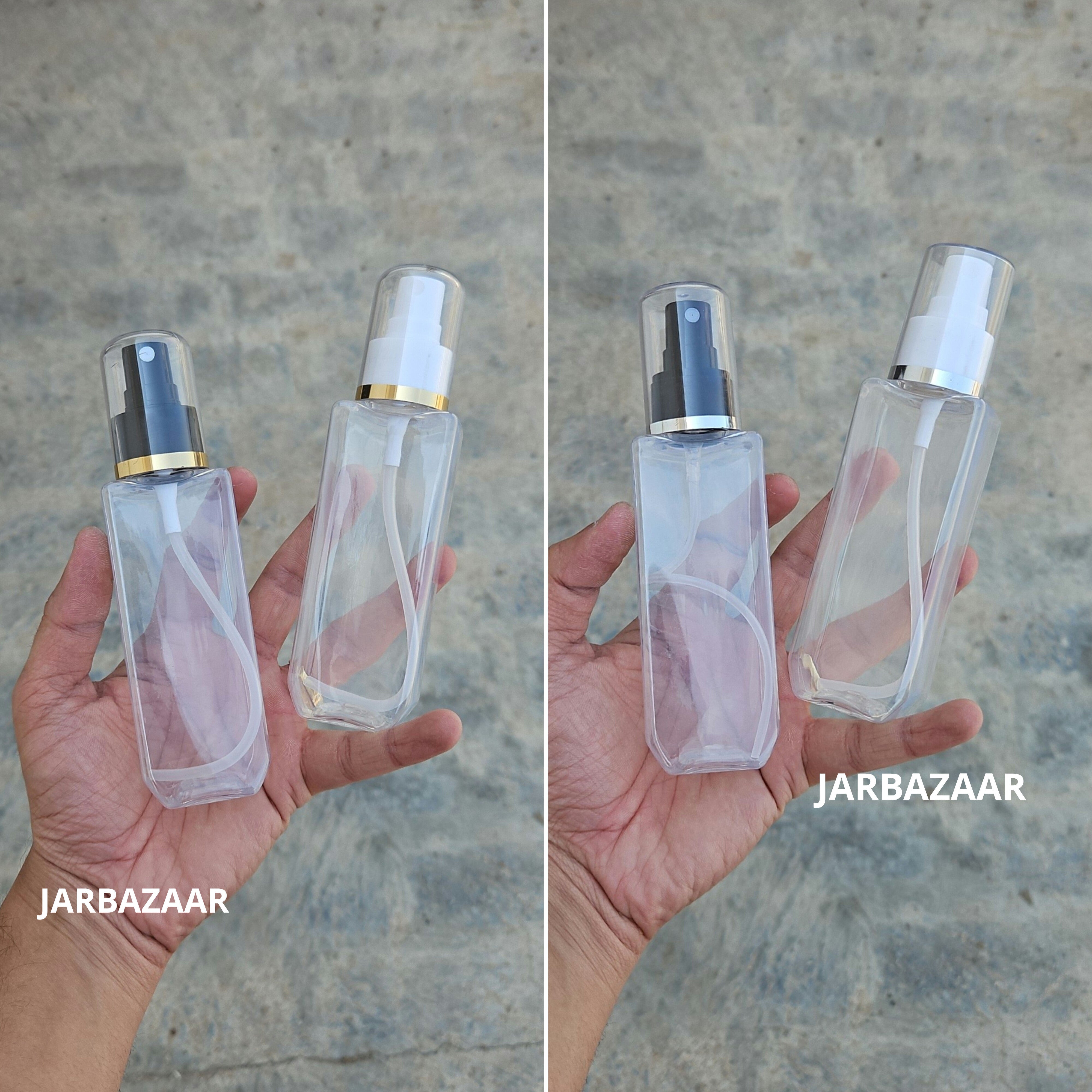 100 Ml Cetra Transparent Pet Bottle ( With AS Spray Pumps )