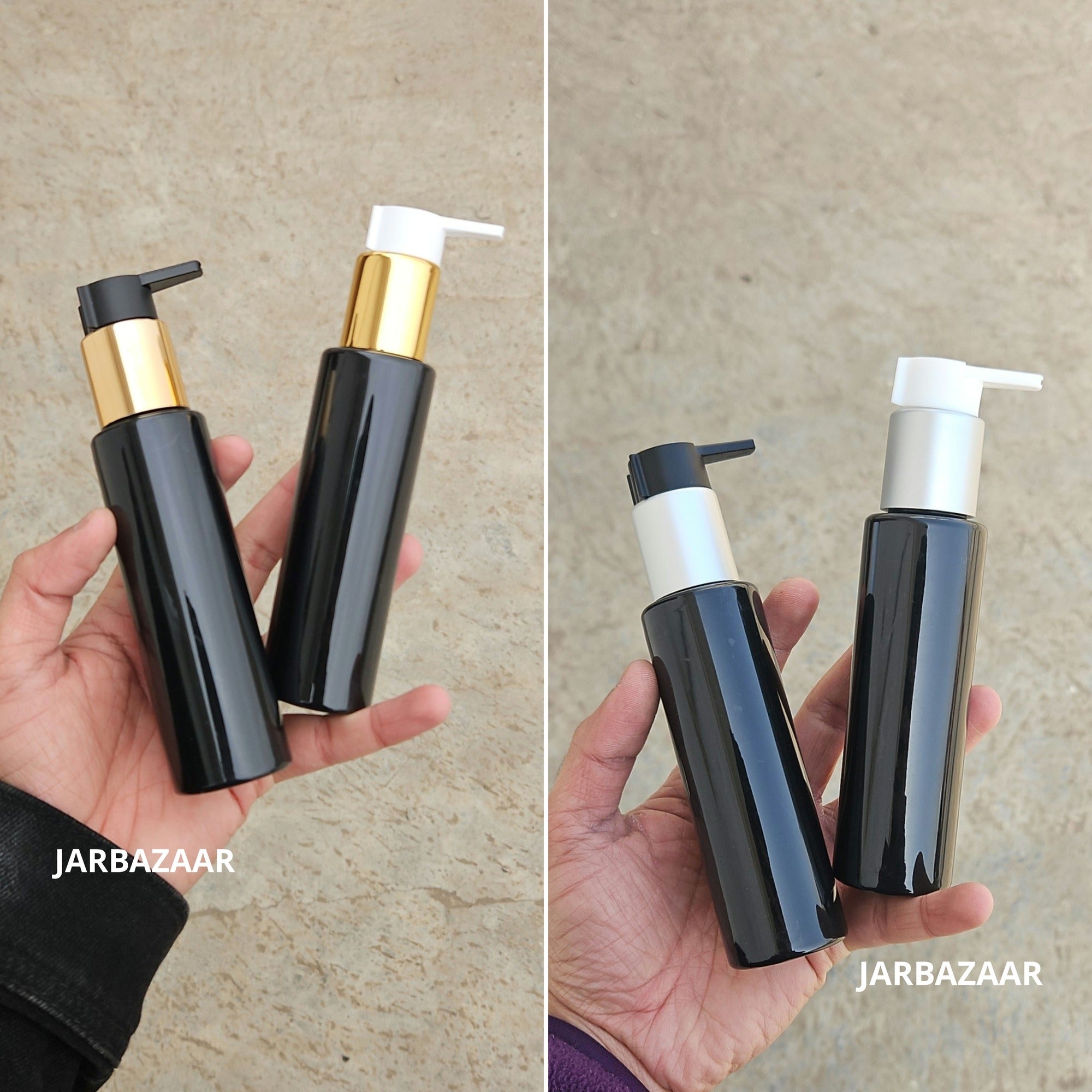 100 Ml Sleek Black Pet Bottle - all fancy clip dispenser colours