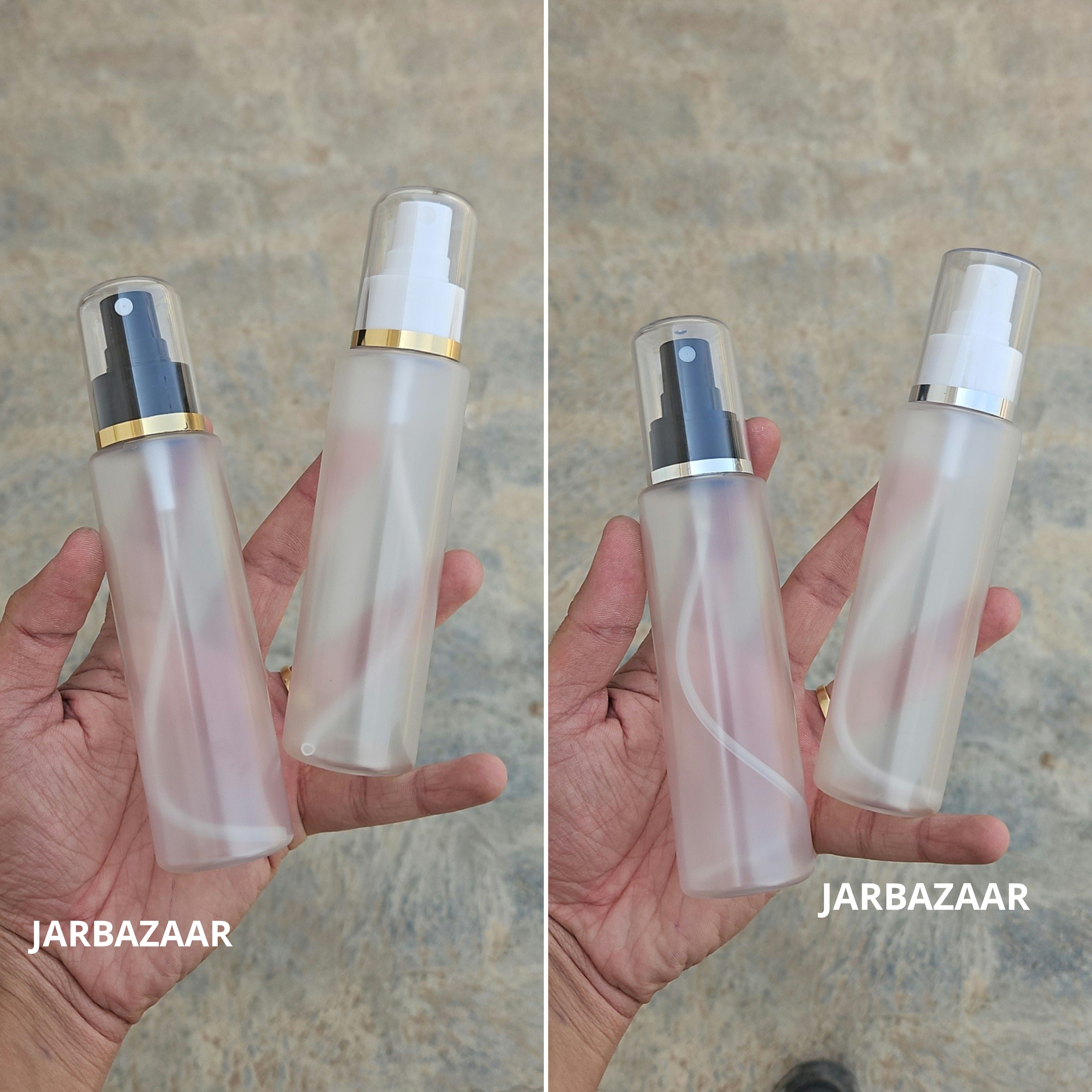 100 Ml Sleek Frosted Pet Bottle ( With AS Spray Pumps )
