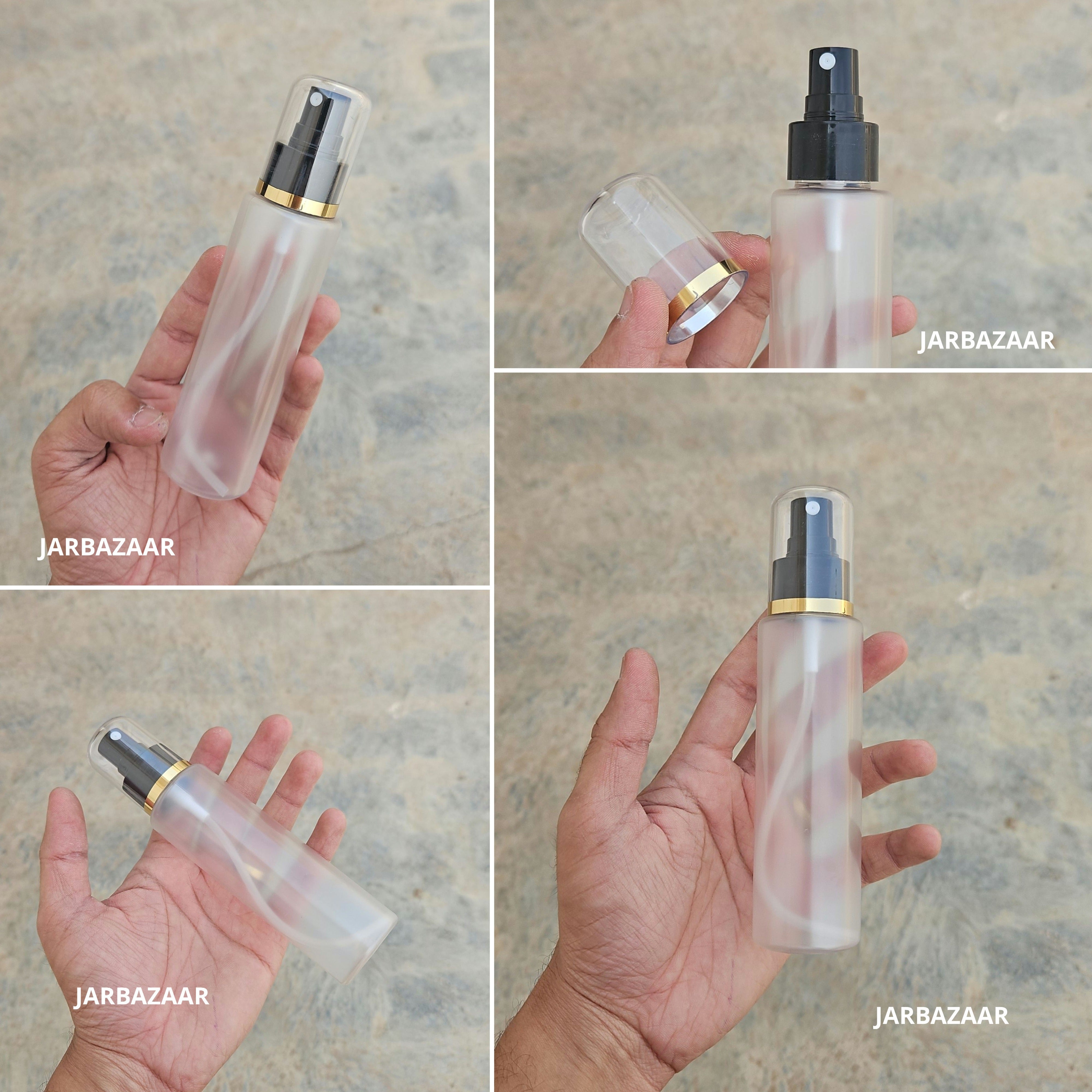 100 Ml Sleek Frosted Pet Bottle ( With AS Spray Pumps )