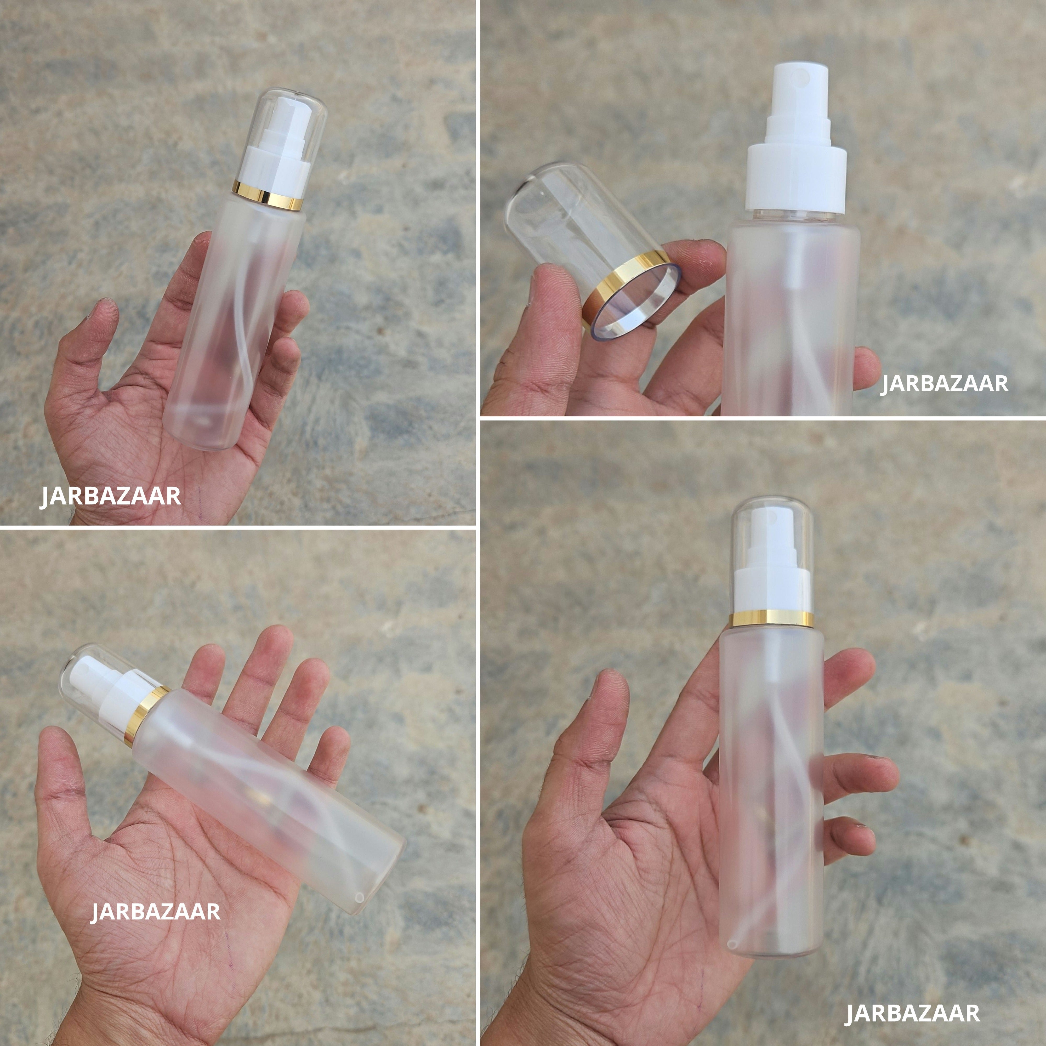 100 Ml Sleek Frosted Pet Bottle ( With AS Spray Pumps )