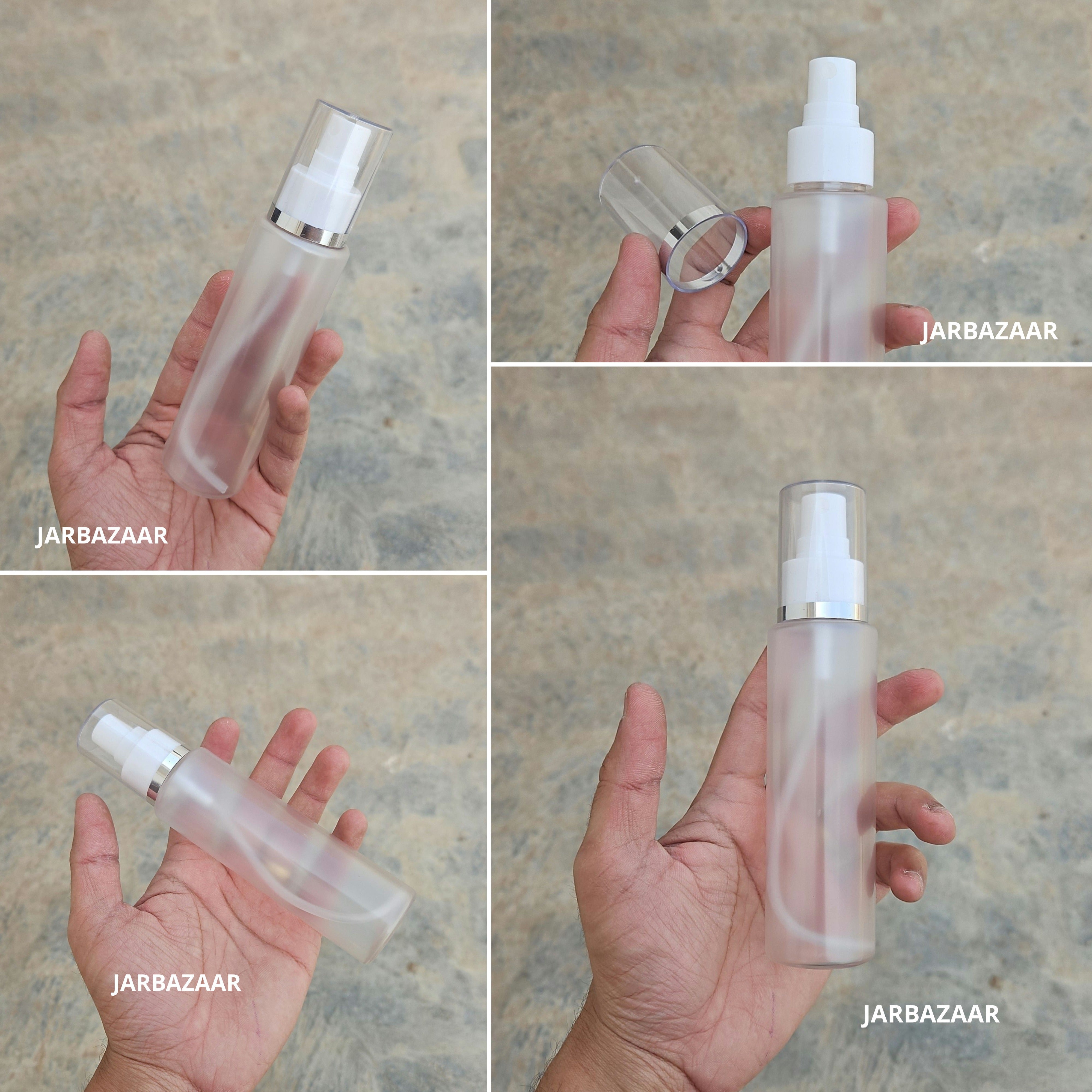 100 Ml Sleek Frosted Pet Bottle ( With AS Spray Pumps )