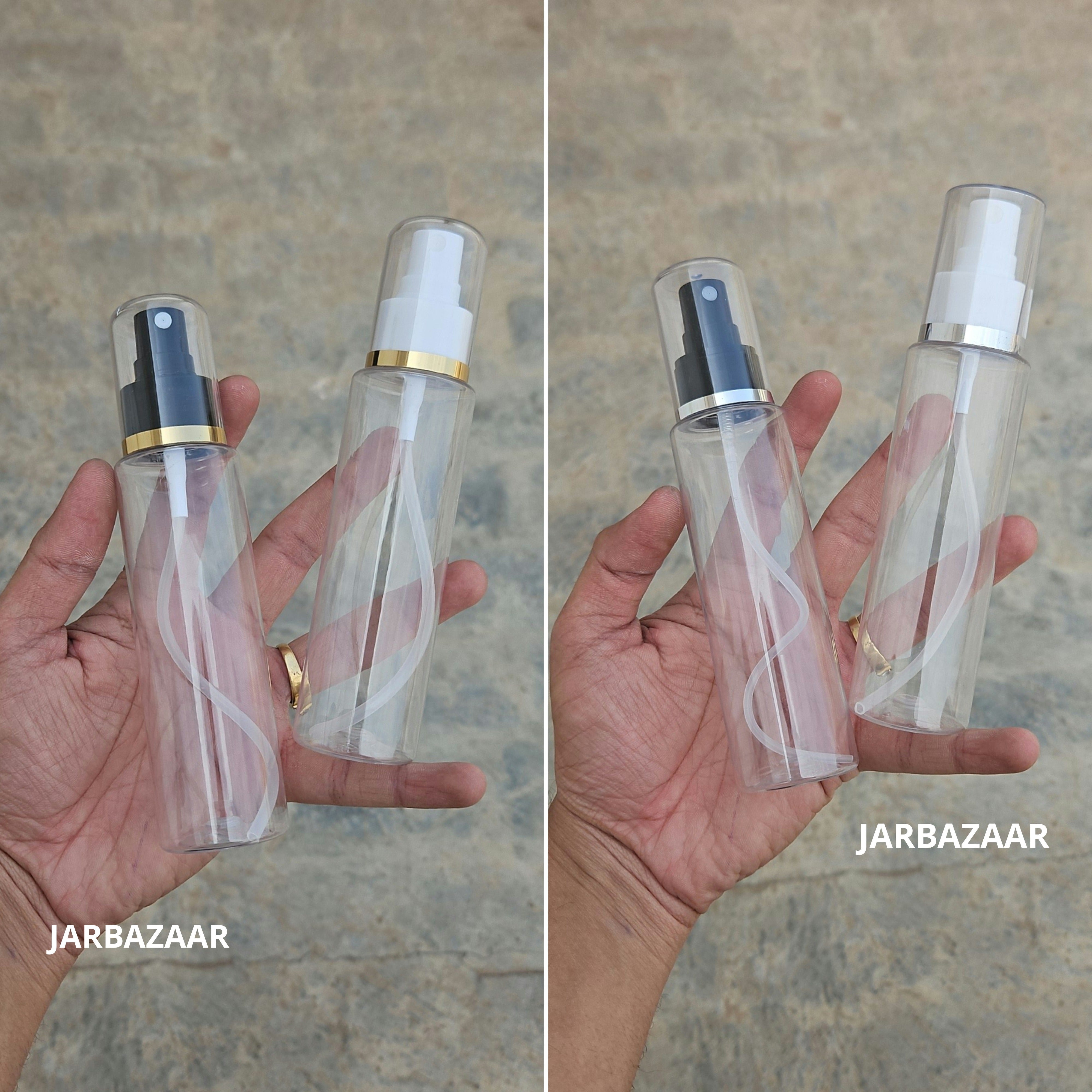 100 Ml Sleek Transparent Pet Bottle ( With AS Spray Pumps )
