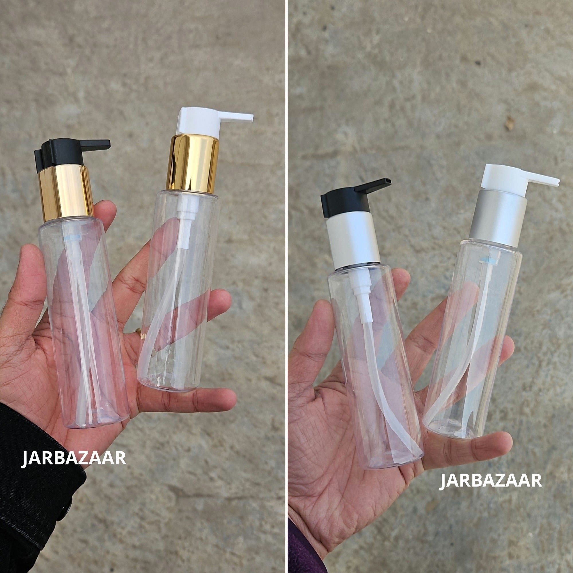 100 Ml Sleek Transparent Pet Bottle - all fancy clip dispenser colours
