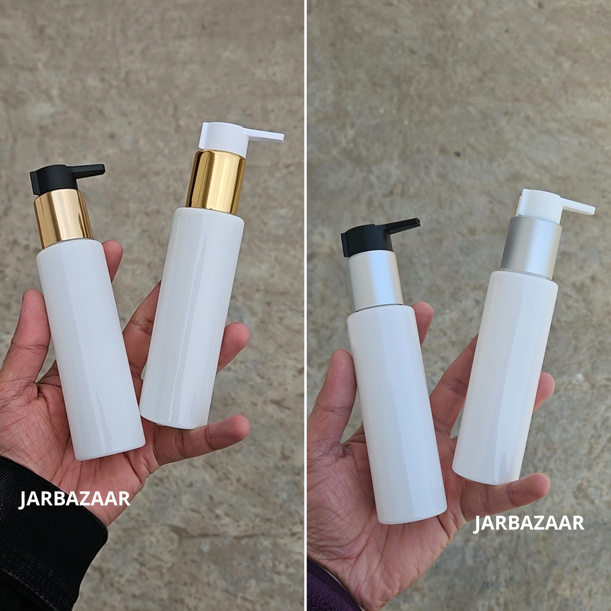 100 Ml Sleek White Pet Bottle - all fancy clip dispenser colours
