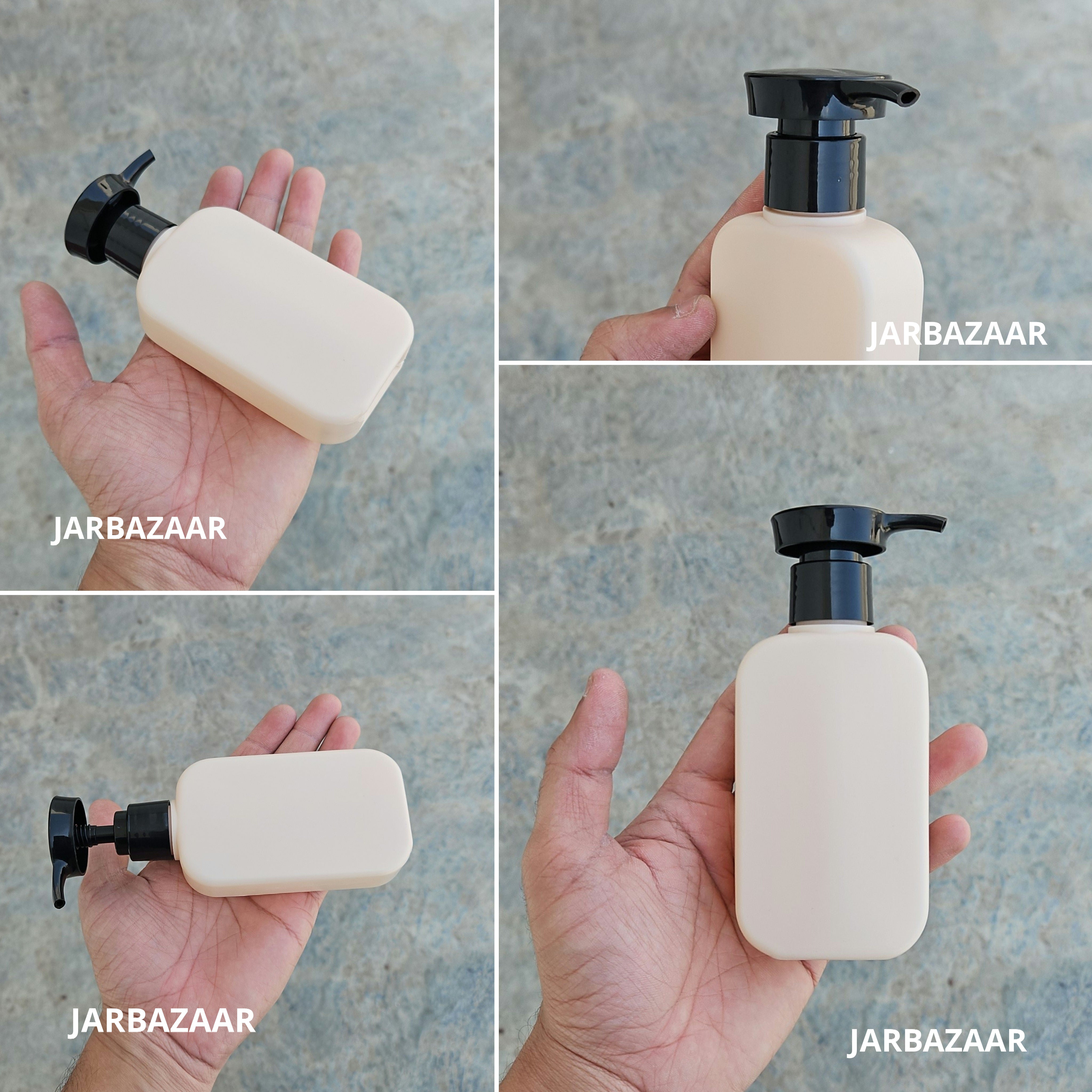 125 ML Flat Cream HDPE Bottle with Disc Top Dispenser Pump