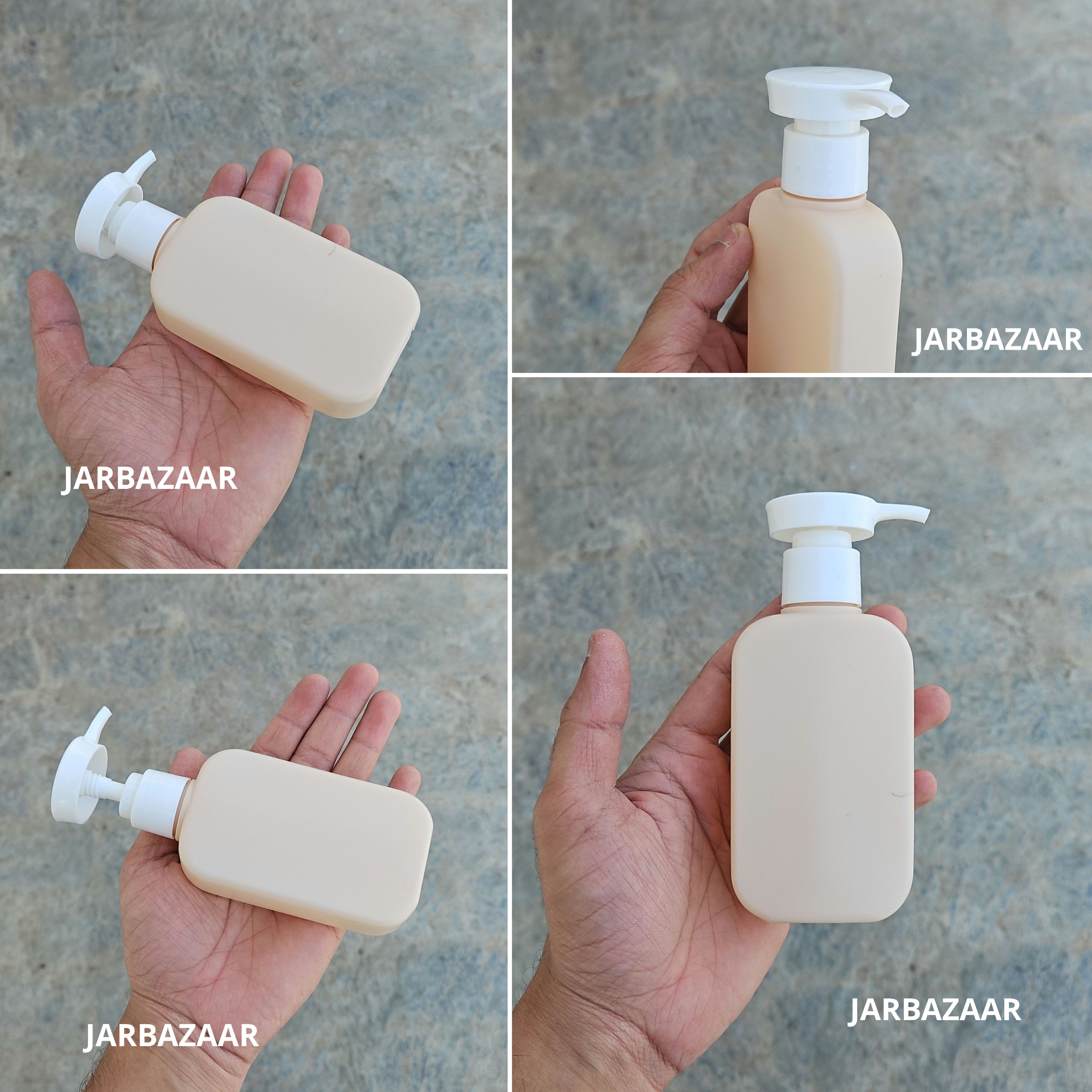 125 ML Flat Cream HDPE Bottle with Disc Top Dispenser Pump