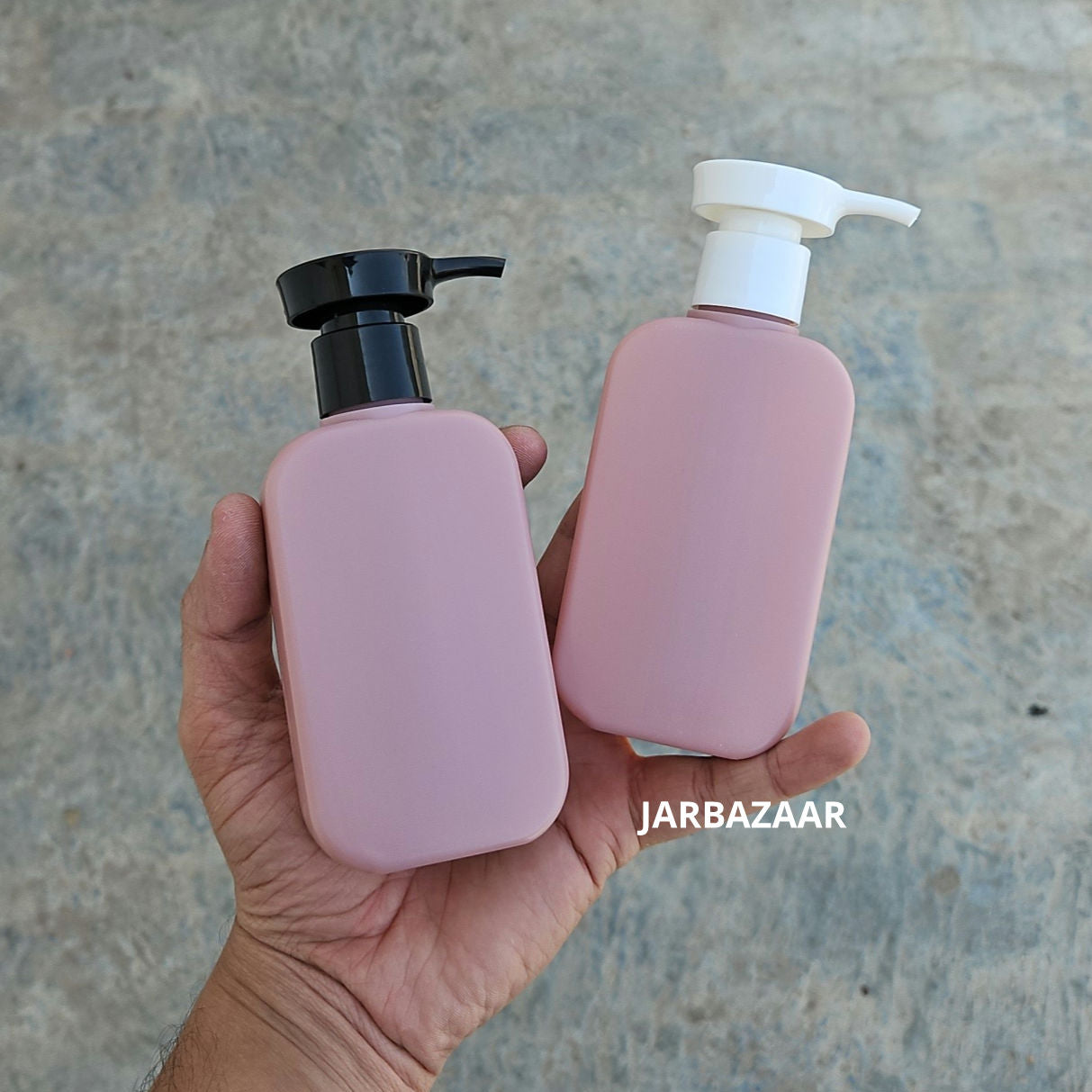125 ML Flat Dark Pink HDPE Bottle with Disc Top Dispenser Pump