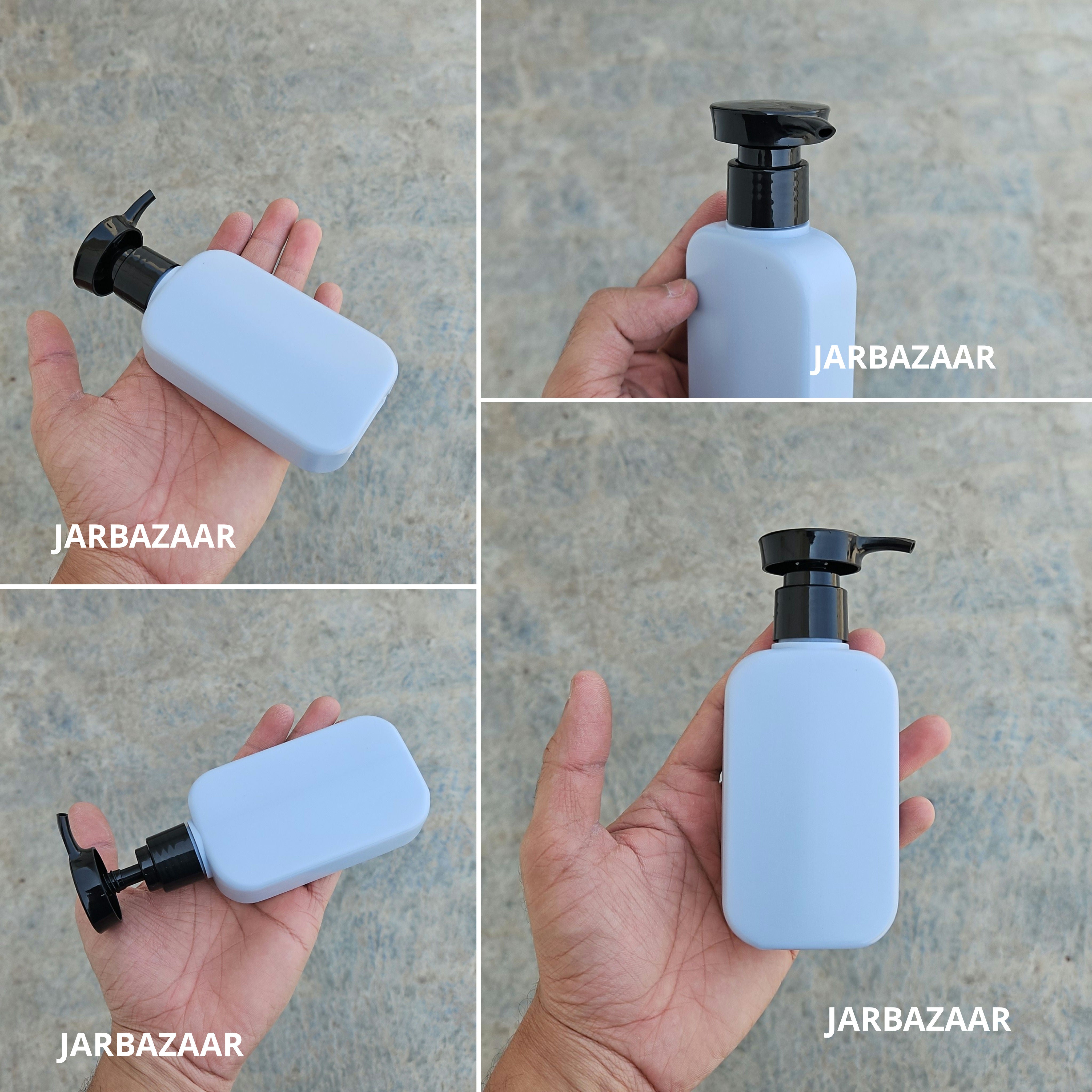 125 ML Flat Grey HDPE Bottle with Disc Top Dispenser Pump
