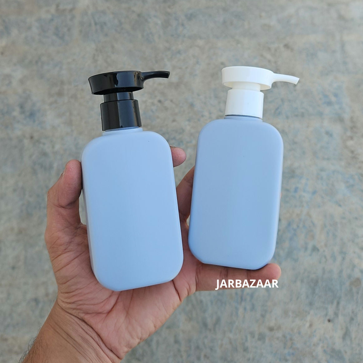 125 ML Flat Grey HDPE Bottle with Disc Top Dispenser Pump