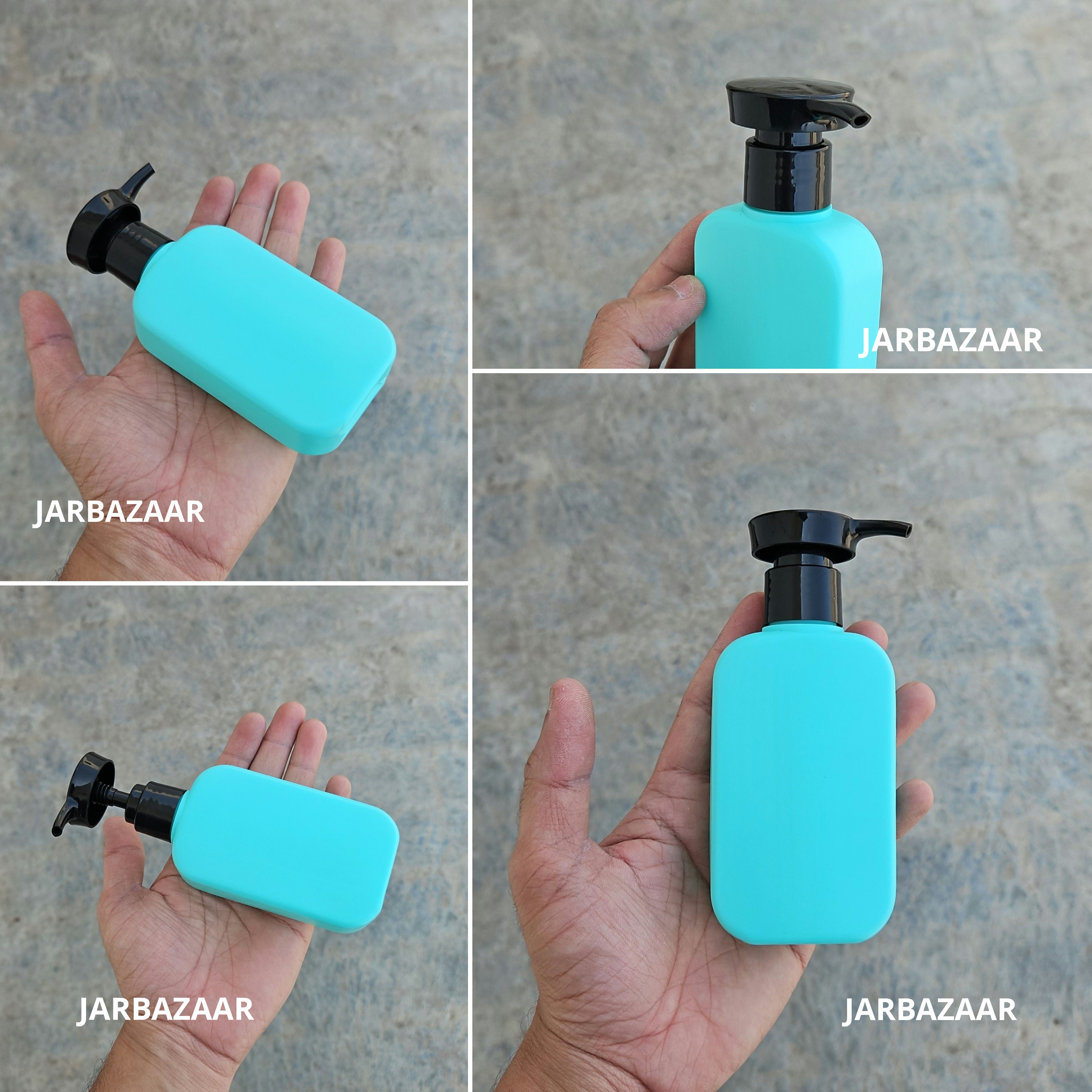 125 ML Flat Tile Green HDPE Bottle with Disc Top Dispenser Pump