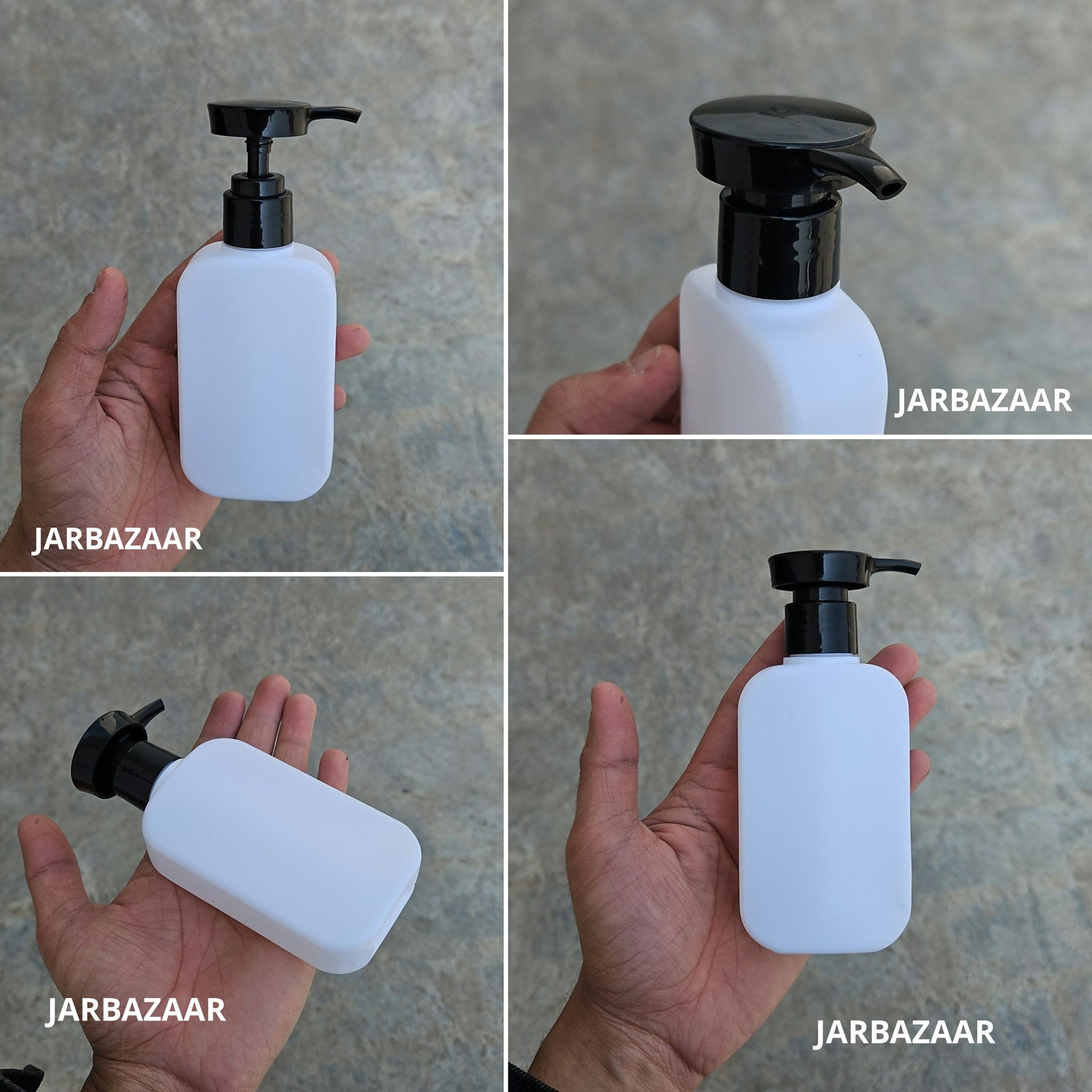 125 ML Flat White HDPE Bottle with Disc Top Dispenser Pump