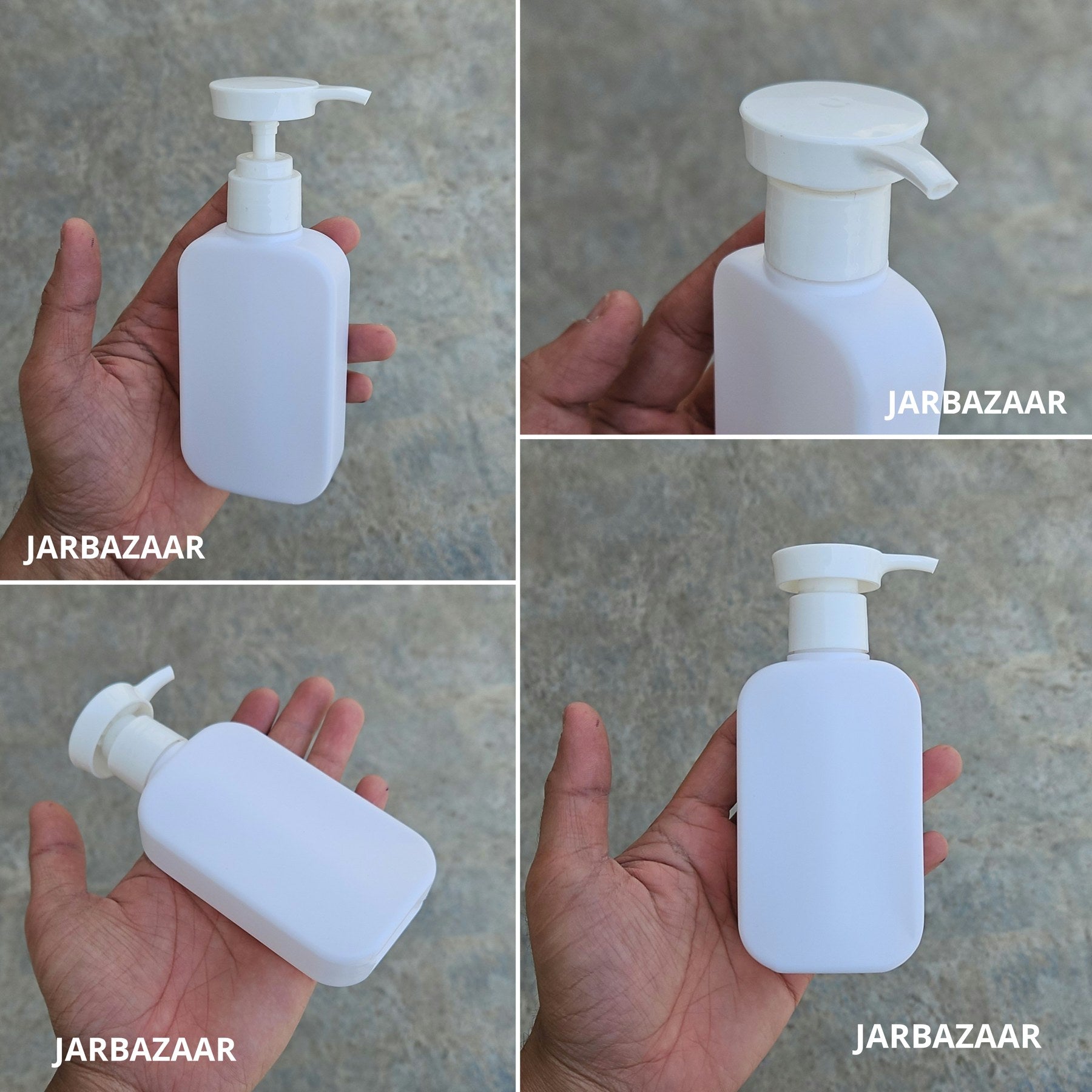 125 ML Flat White HDPE Bottle with Disc Top Dispenser Pump