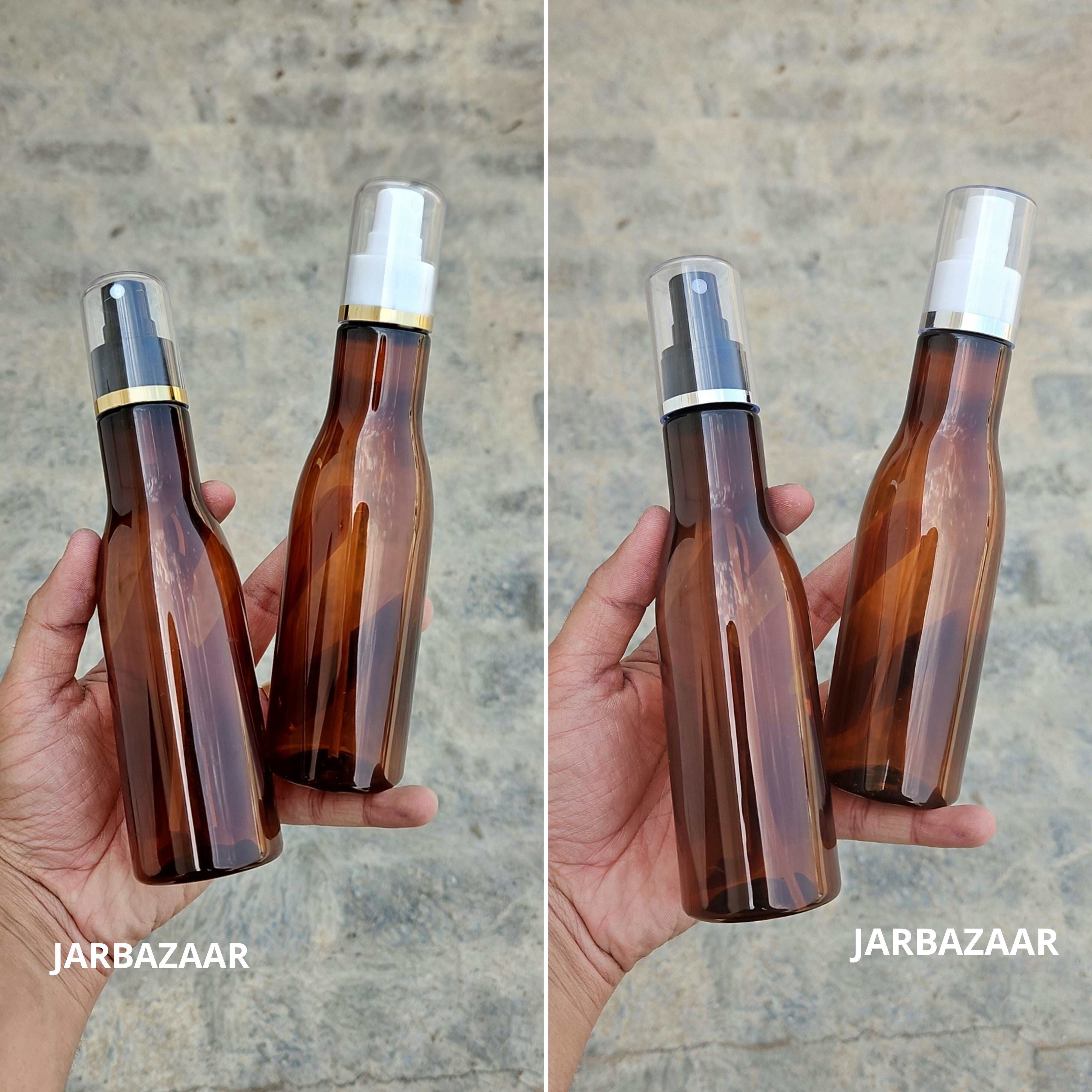 200 Ml Asta Amber Pet Bottle ( With AS Spray Pumps )