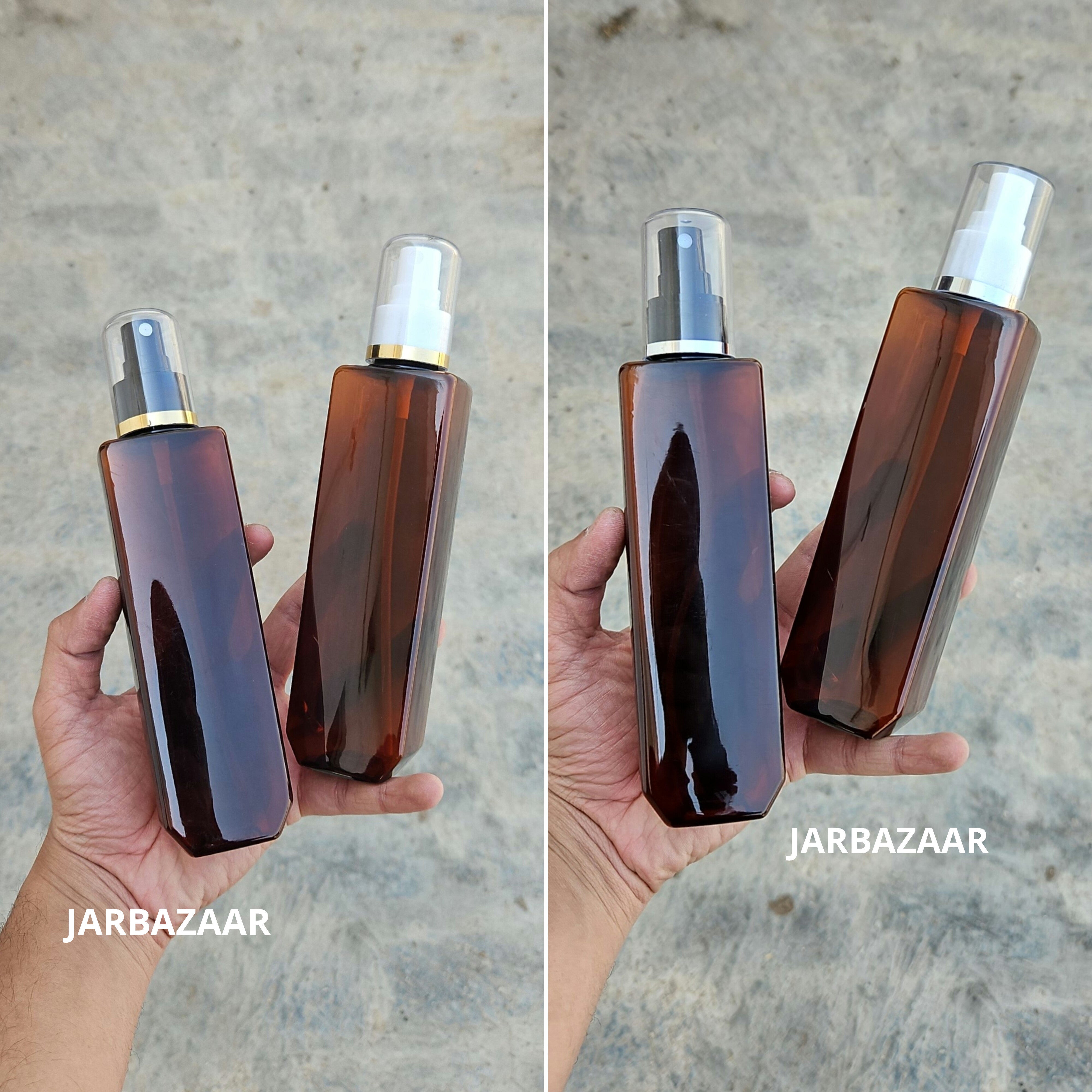 200 Ml Cetra Amber Pet Bottle ( With AS Spray Pumps )