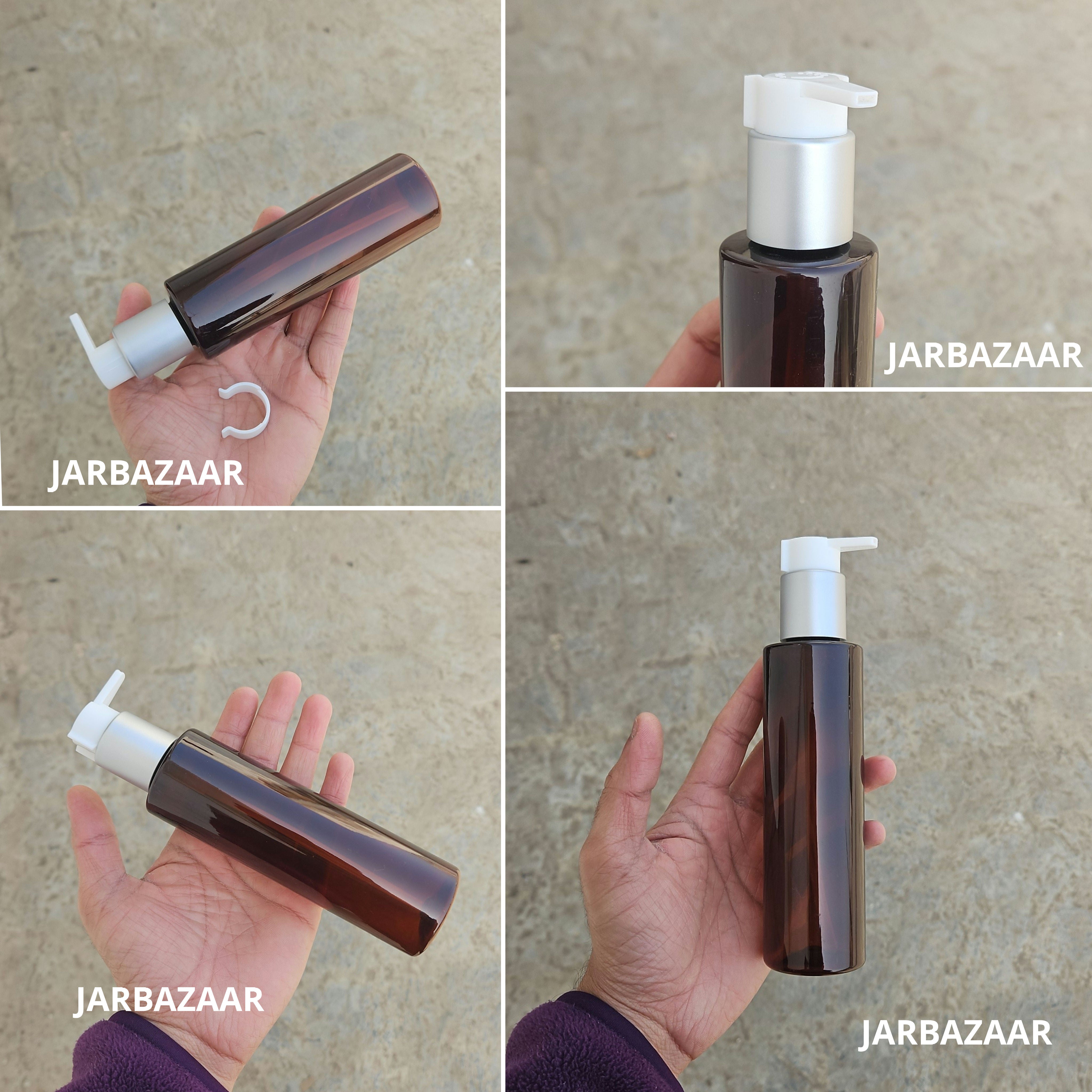 200 Ml Sleek Amber - Silver Matt White
