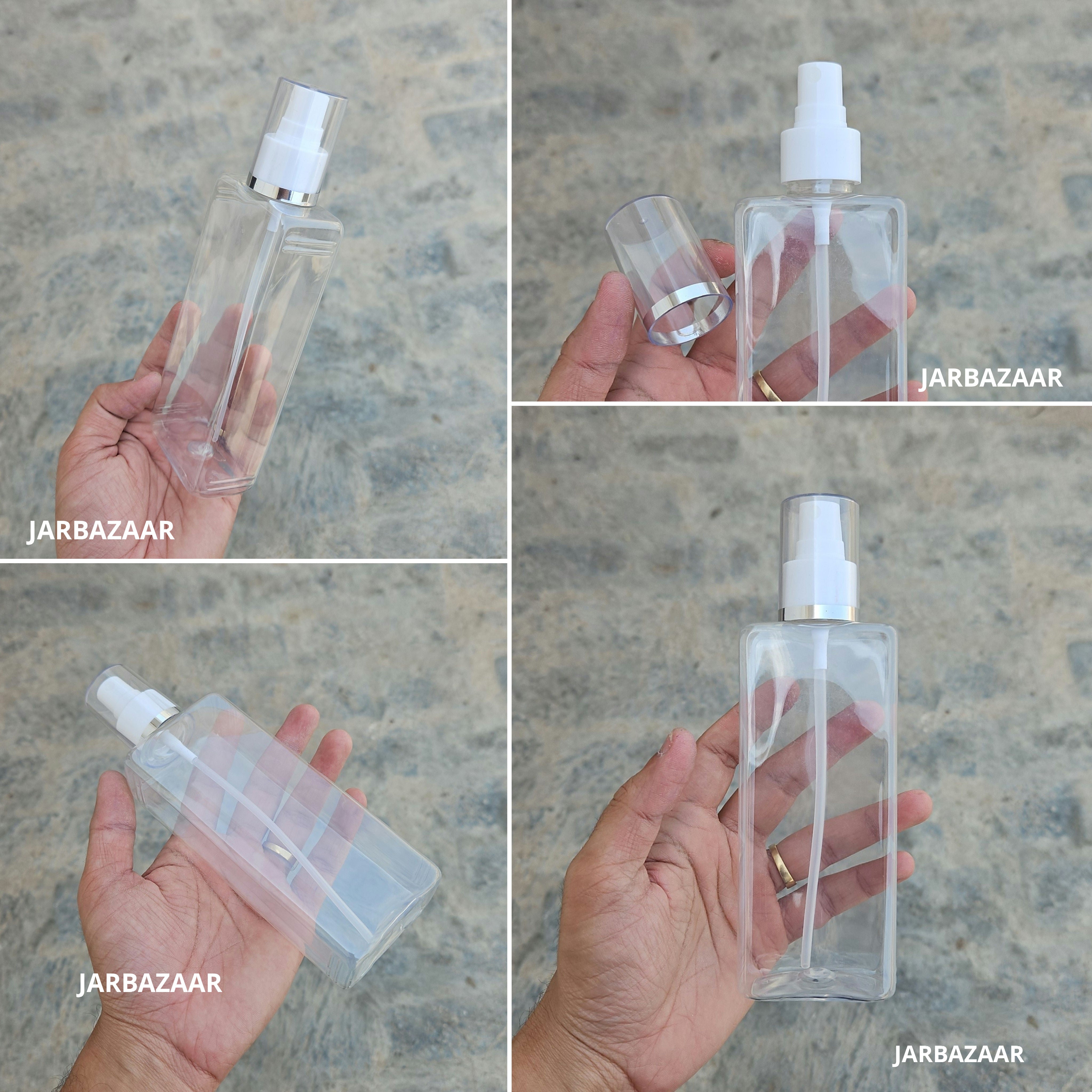 250 Ml Rectangle T.P. Pet Bottle - Golden Line Black Spray
