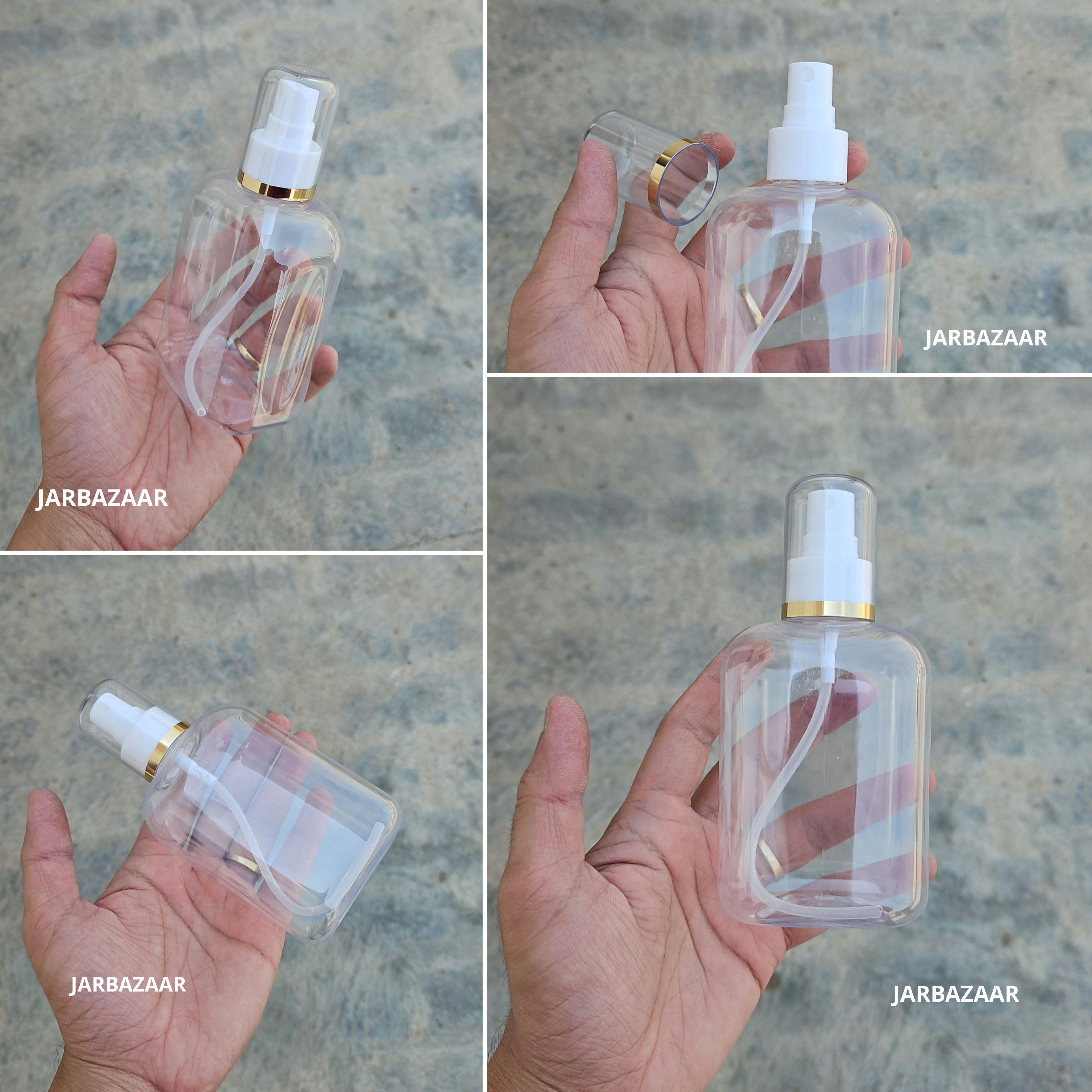 250 Ml Sq. H.W. Pet Bottle - Golden Line White Spray