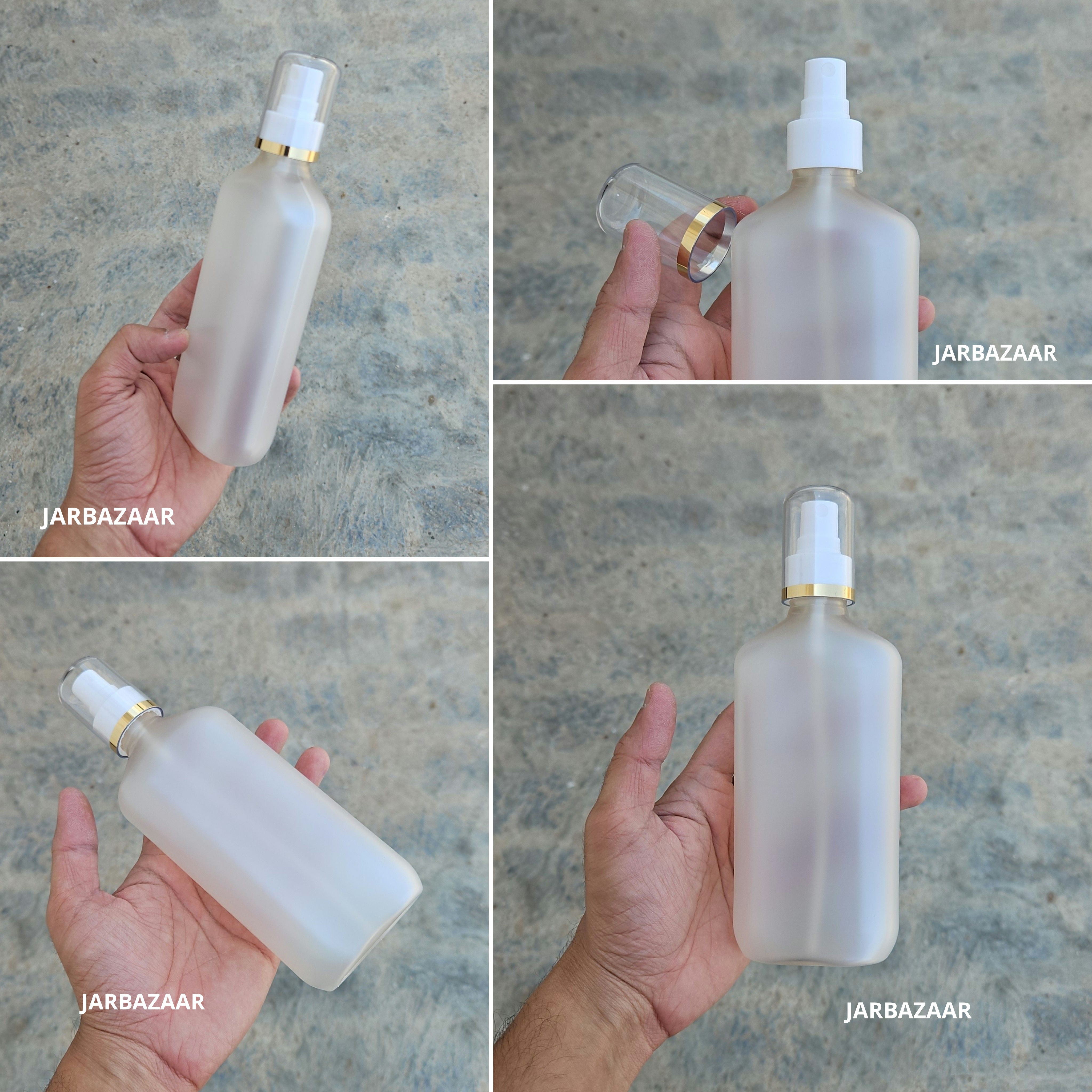 300 Ml Frosted Pet Bottle - Golden Line White Spray