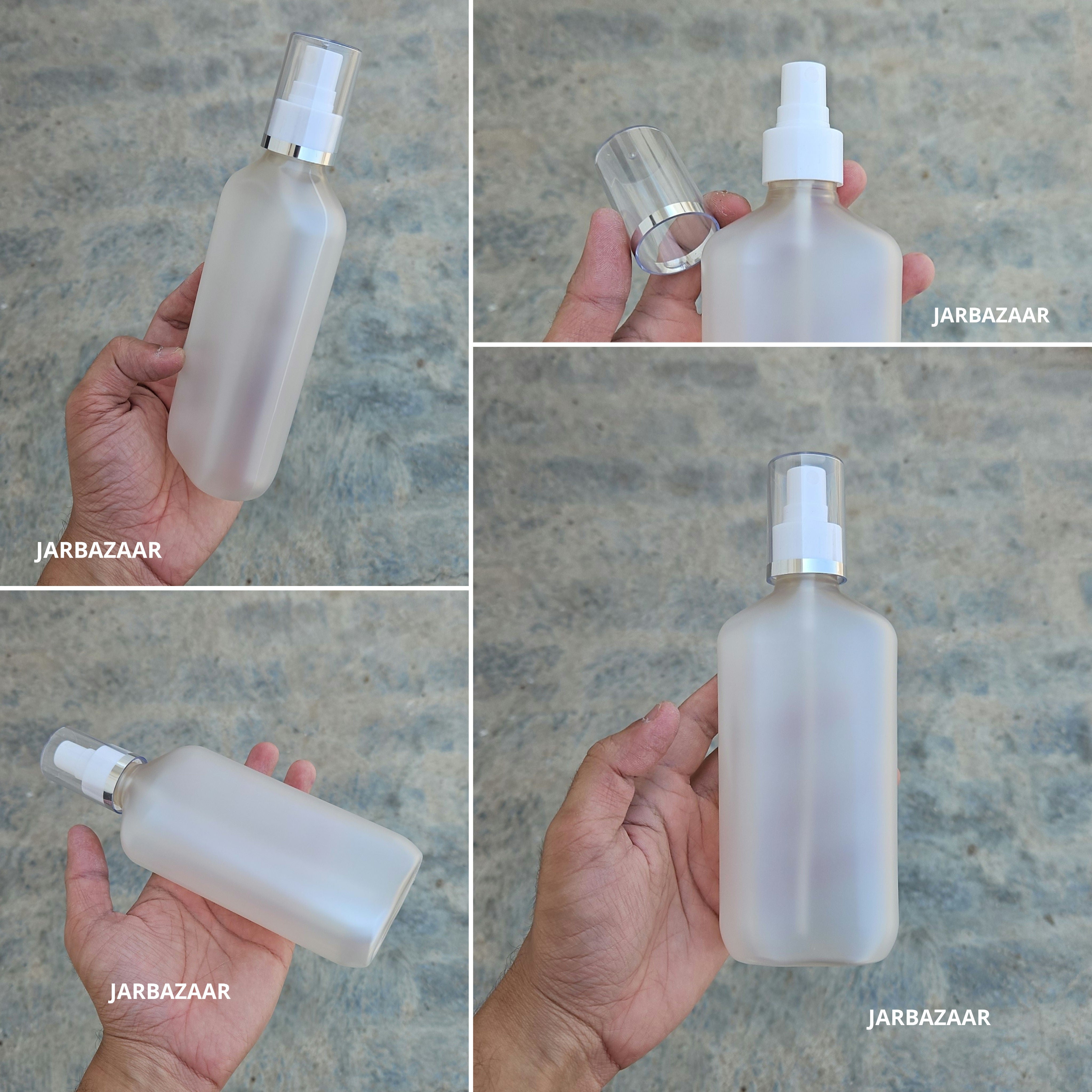 300 Ml Frosted Pet Bottle - Silver Line White Spray