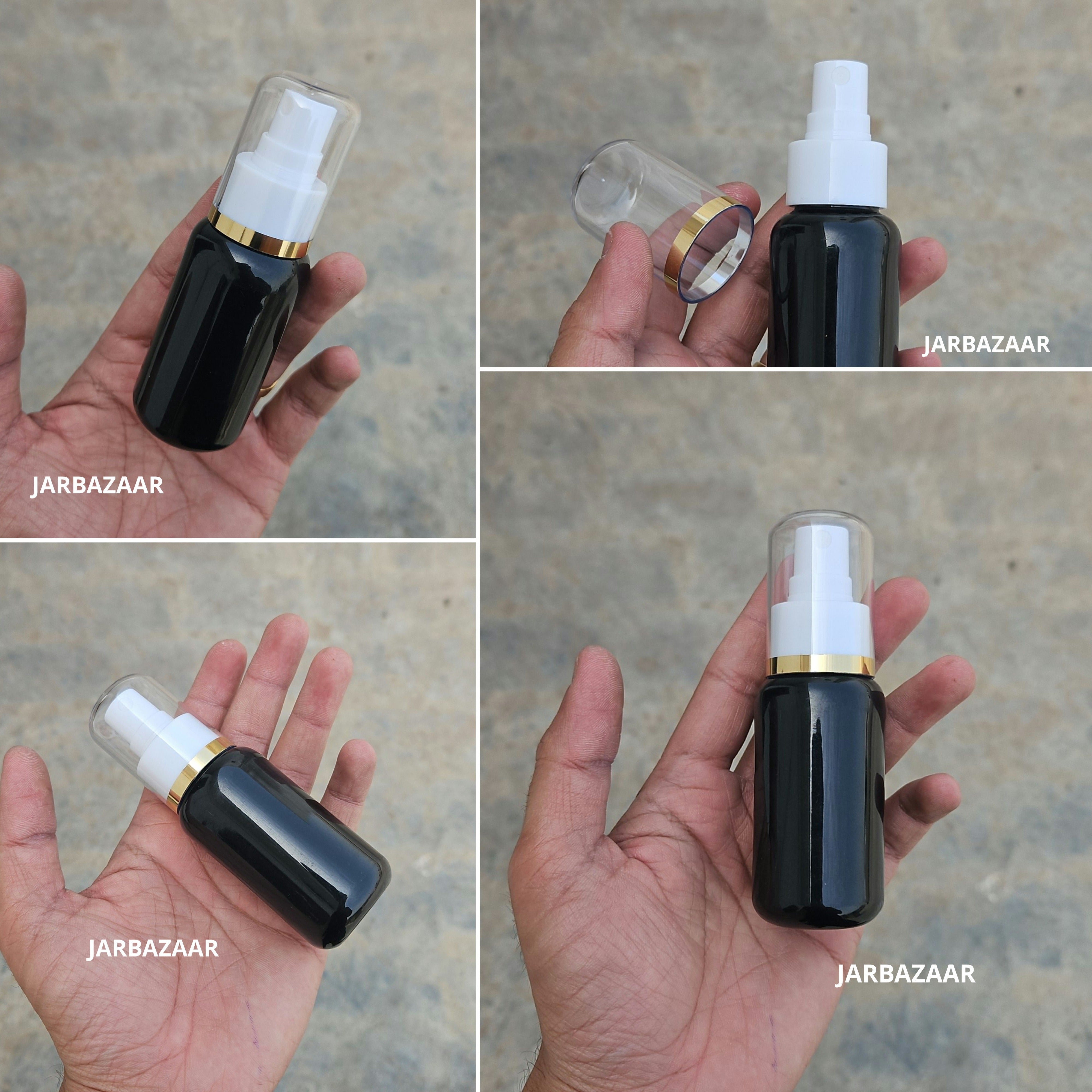 50 Ml Boston Black Pet Bottle ( With AS Spray Pumps )