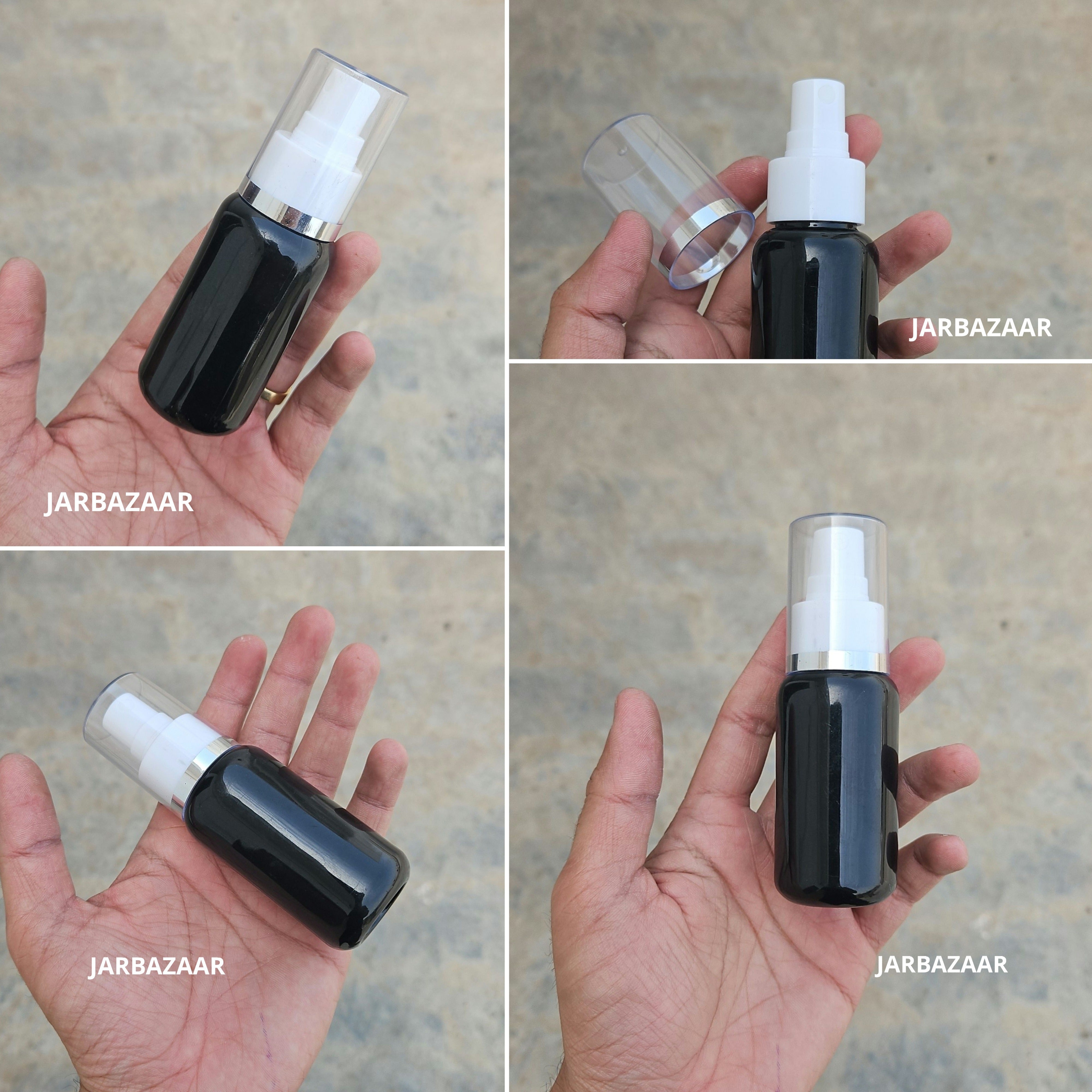 50 Ml Boston Black Pet Bottle ( With AS Spray Pumps )