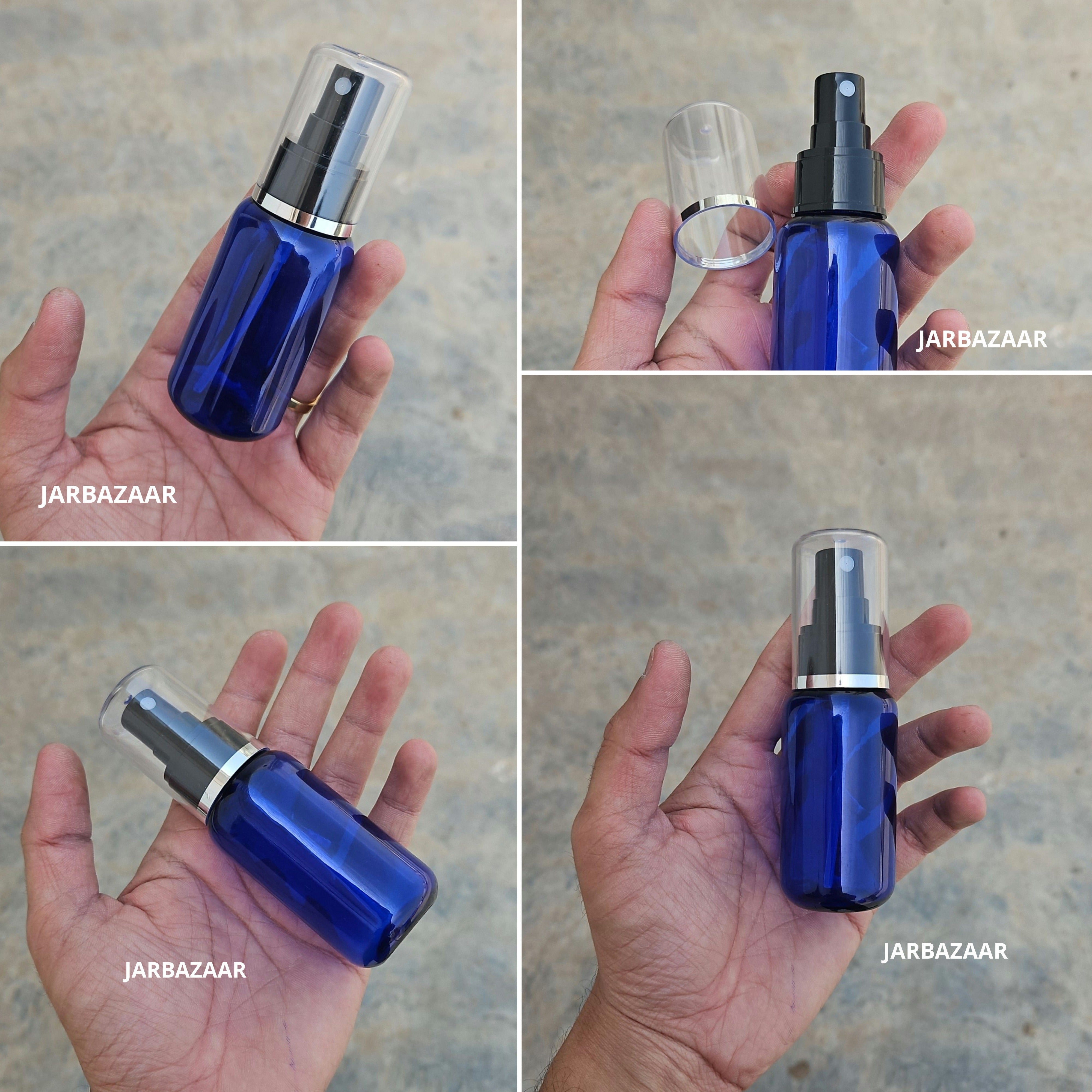 50 Ml Boston Blue Pet Bottle ( With AS Spray Pumps )