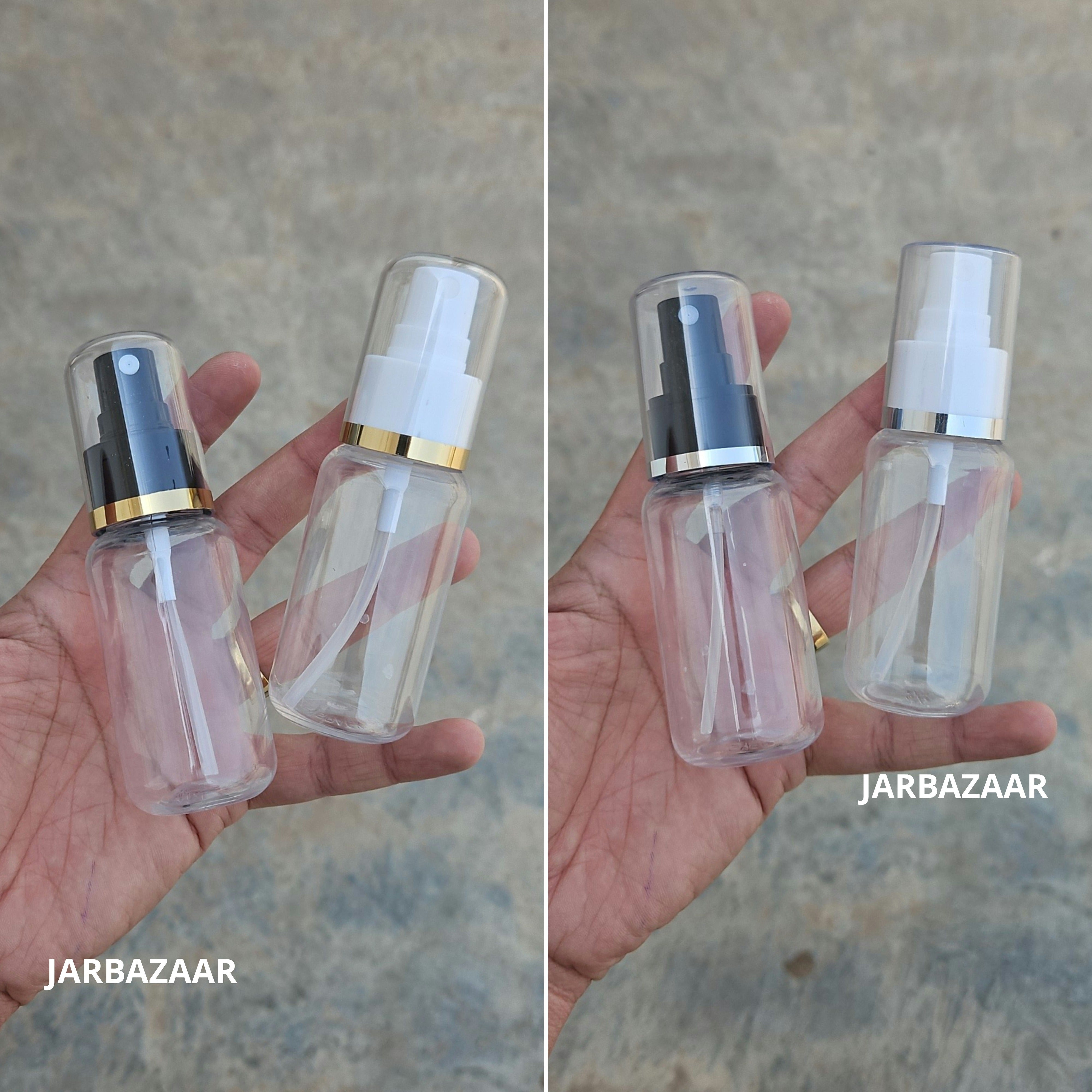 50 Ml Boston Transparent Pet Bottle ( With AS Spray Pumps )