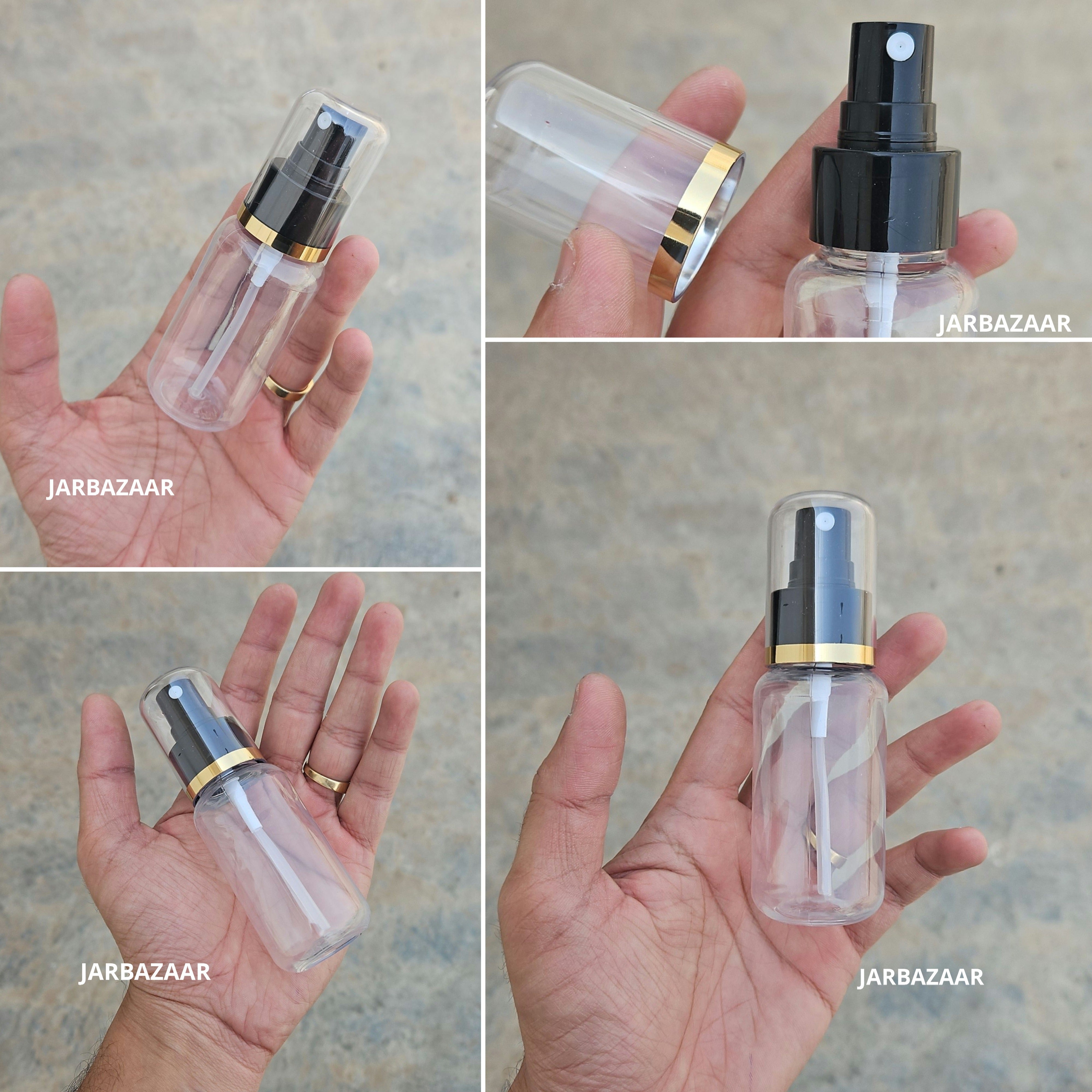 50 Ml Boston Transparent Pet Bottle ( With AS Spray Pumps )
