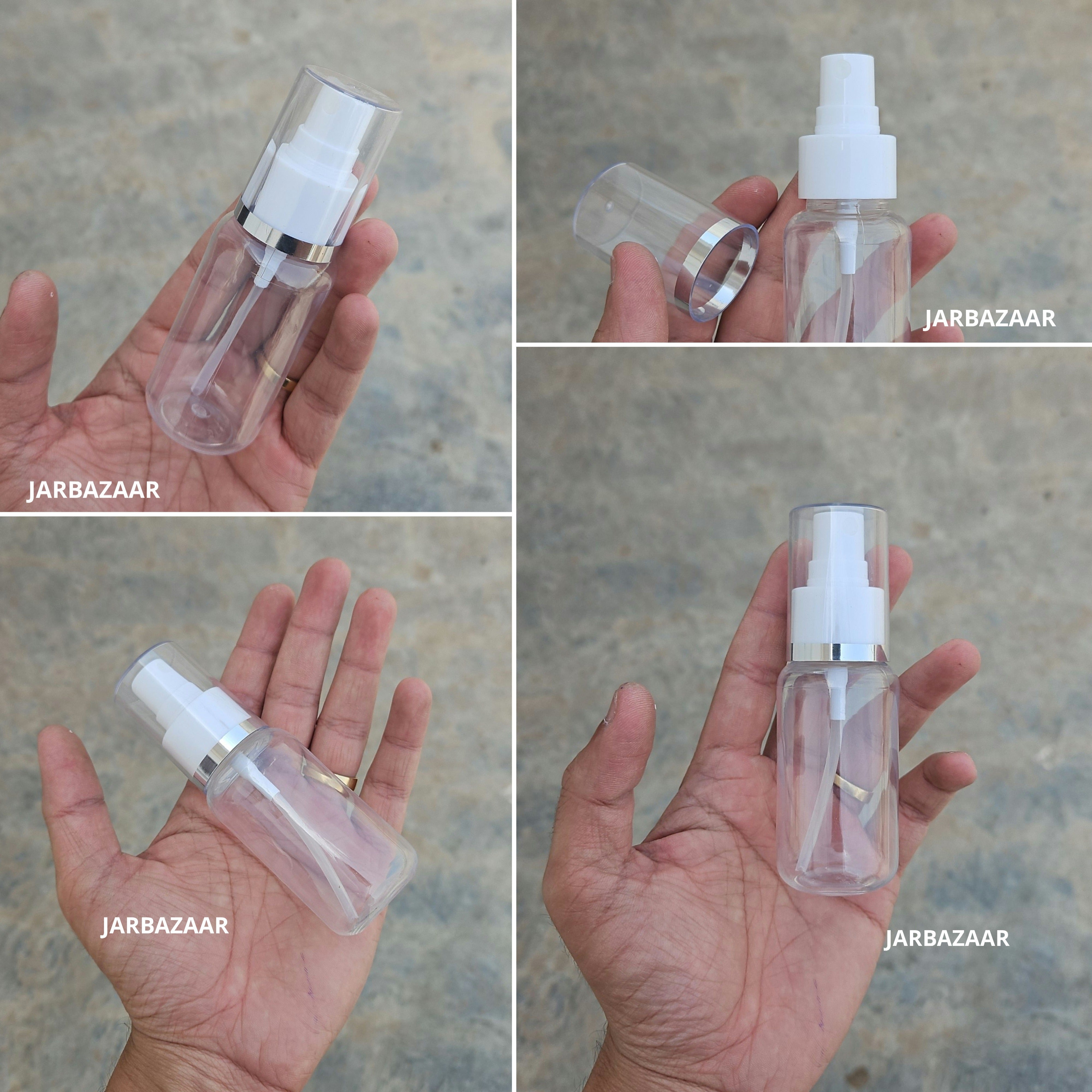 50 Ml Boston Transparent Pet Bottle ( With AS Spray Pumps )