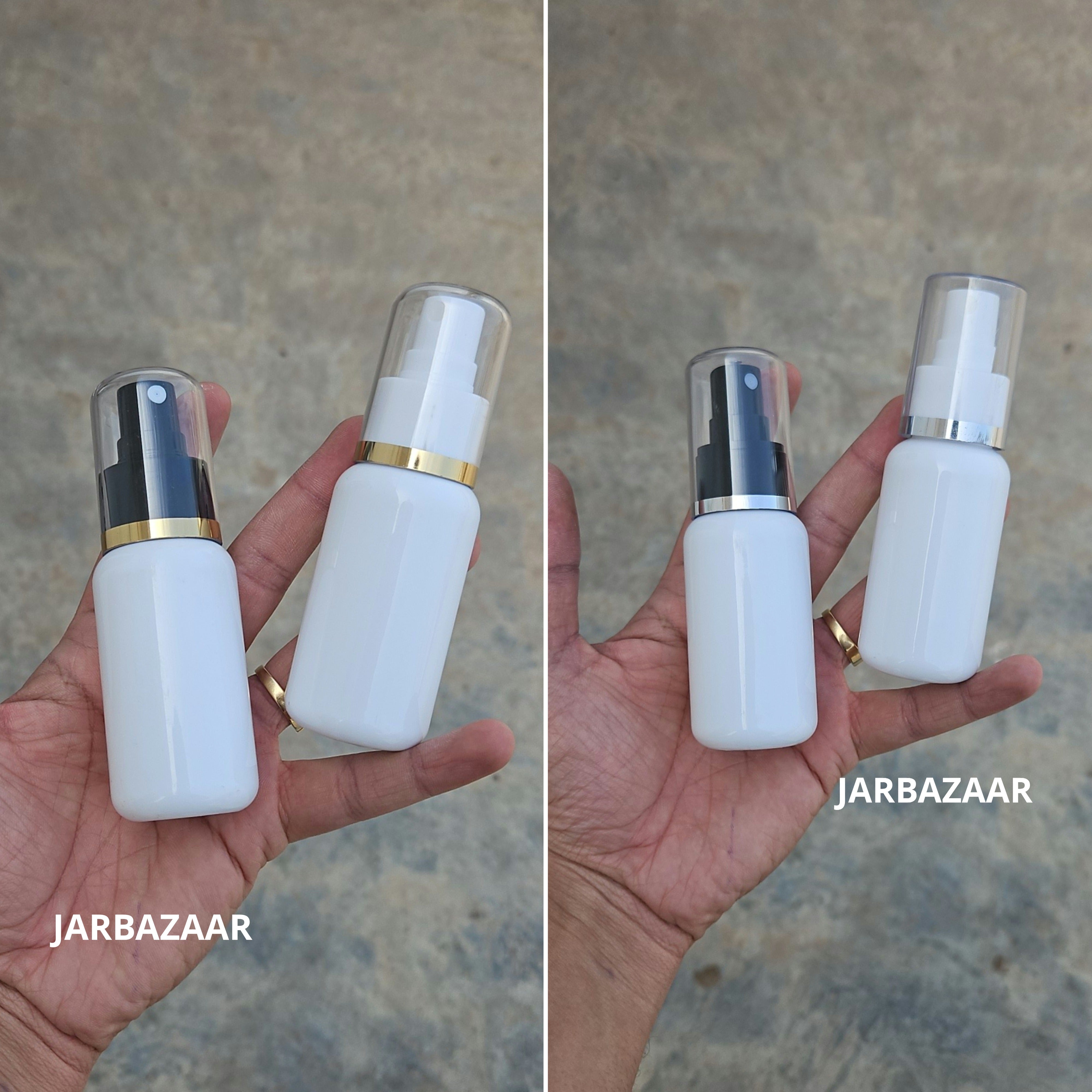 50 Ml Boston White Pet Bottle ( With AS Spray Pumps )