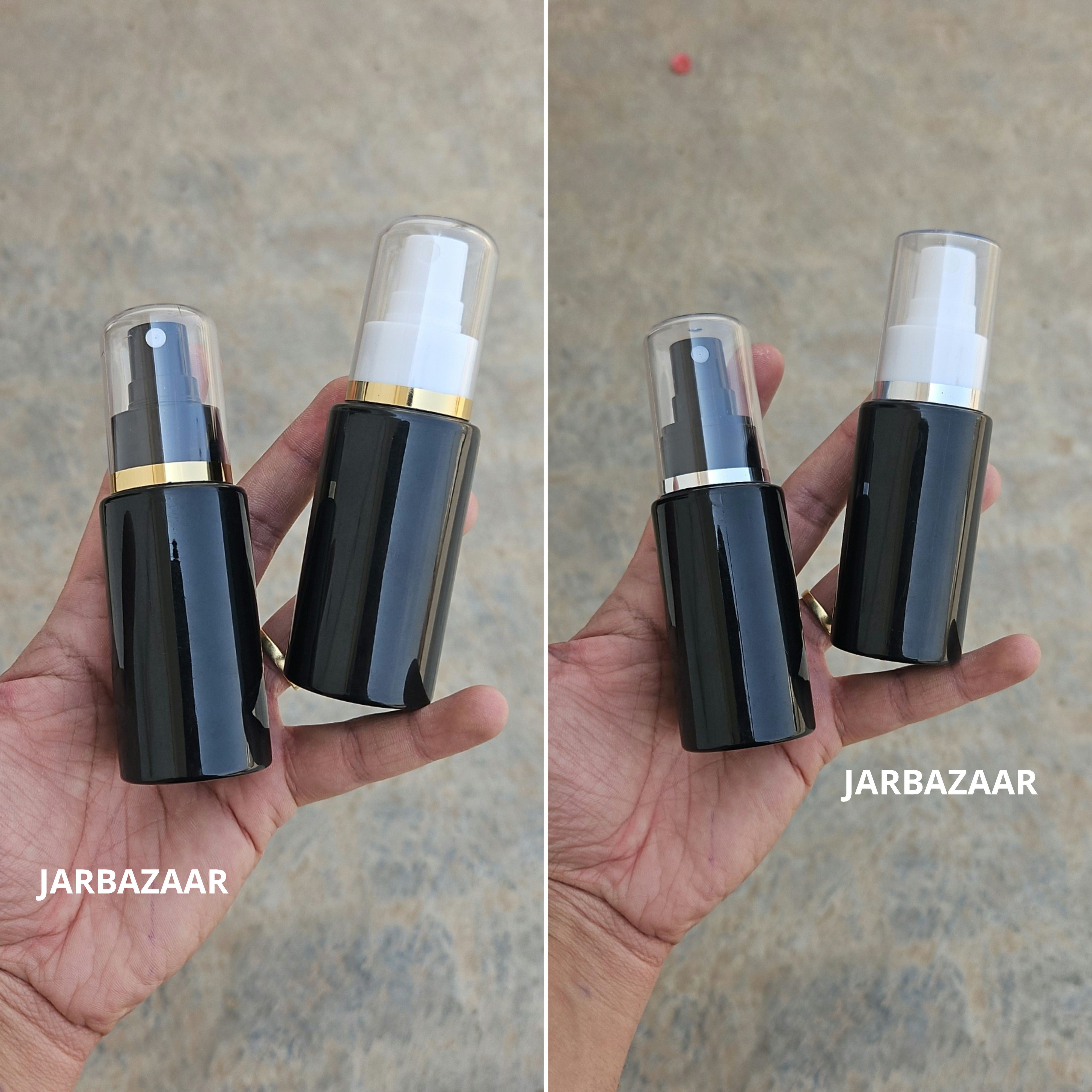 60 Ml Sleek Black Pet Bottle ( With AS Spray Pumps )
