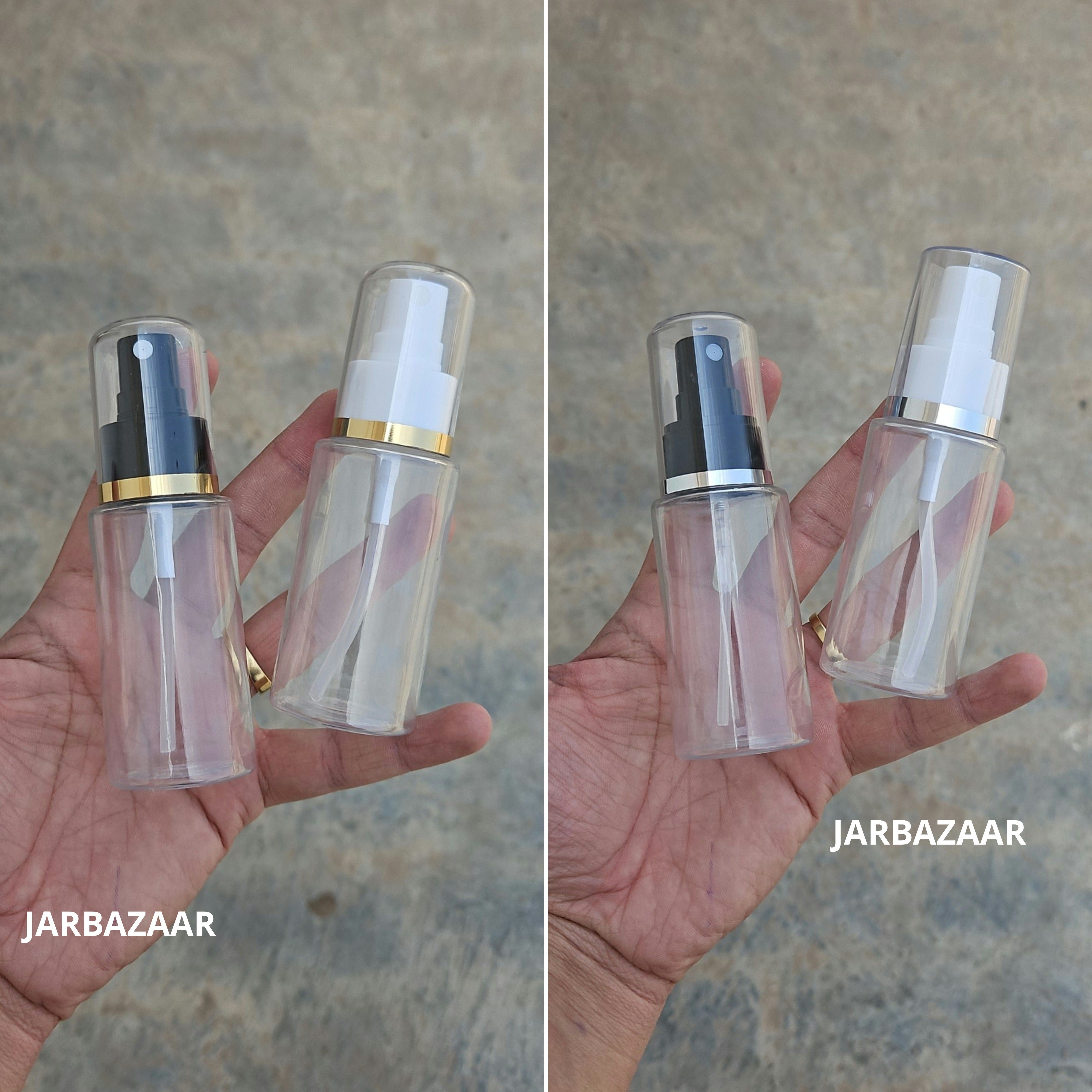 60 Ml Sleek Transparent Pet Bottle ( With AS Spray Pumps )