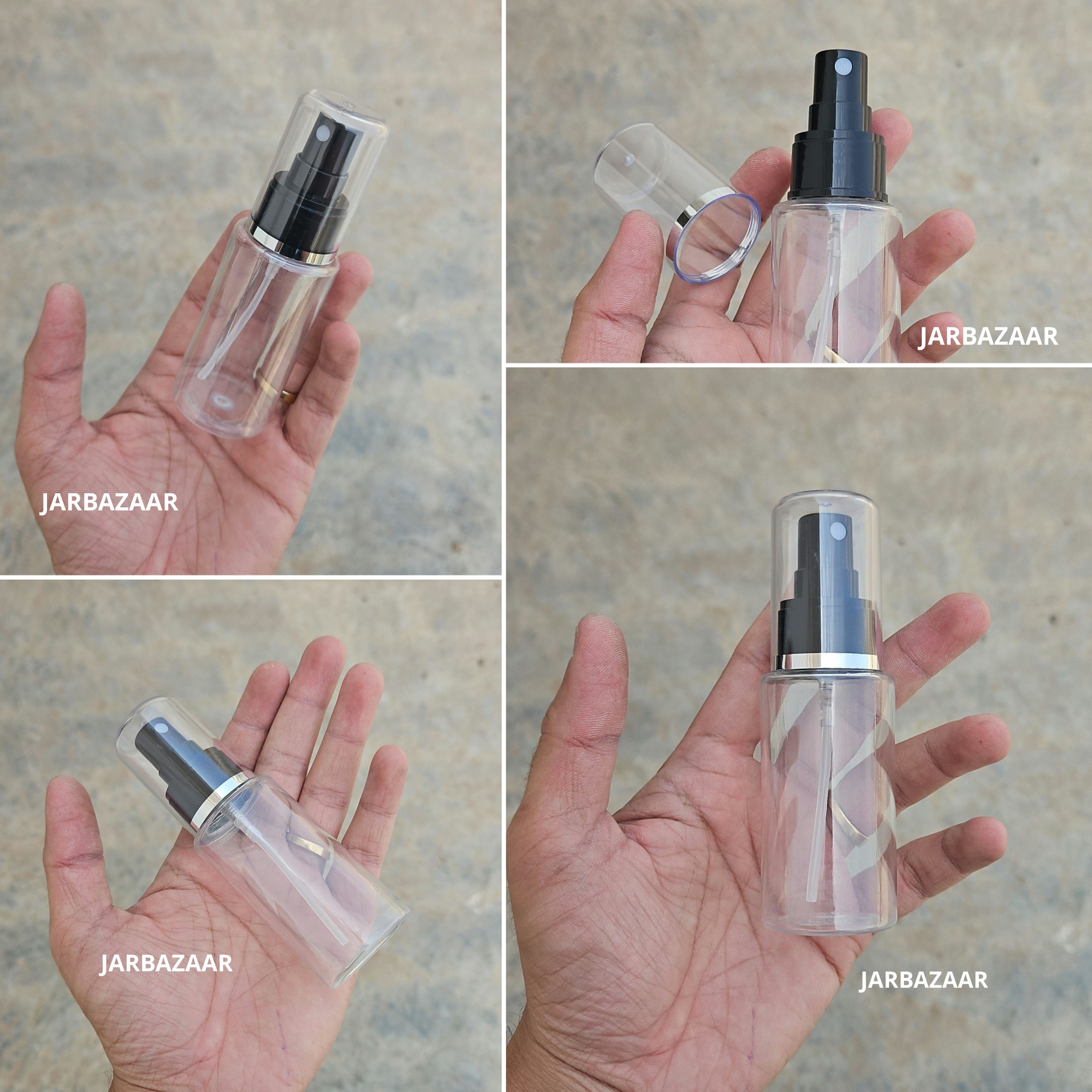 60 Ml Sleek Transparent Pet Bottle ( With AS Spray Pumps )