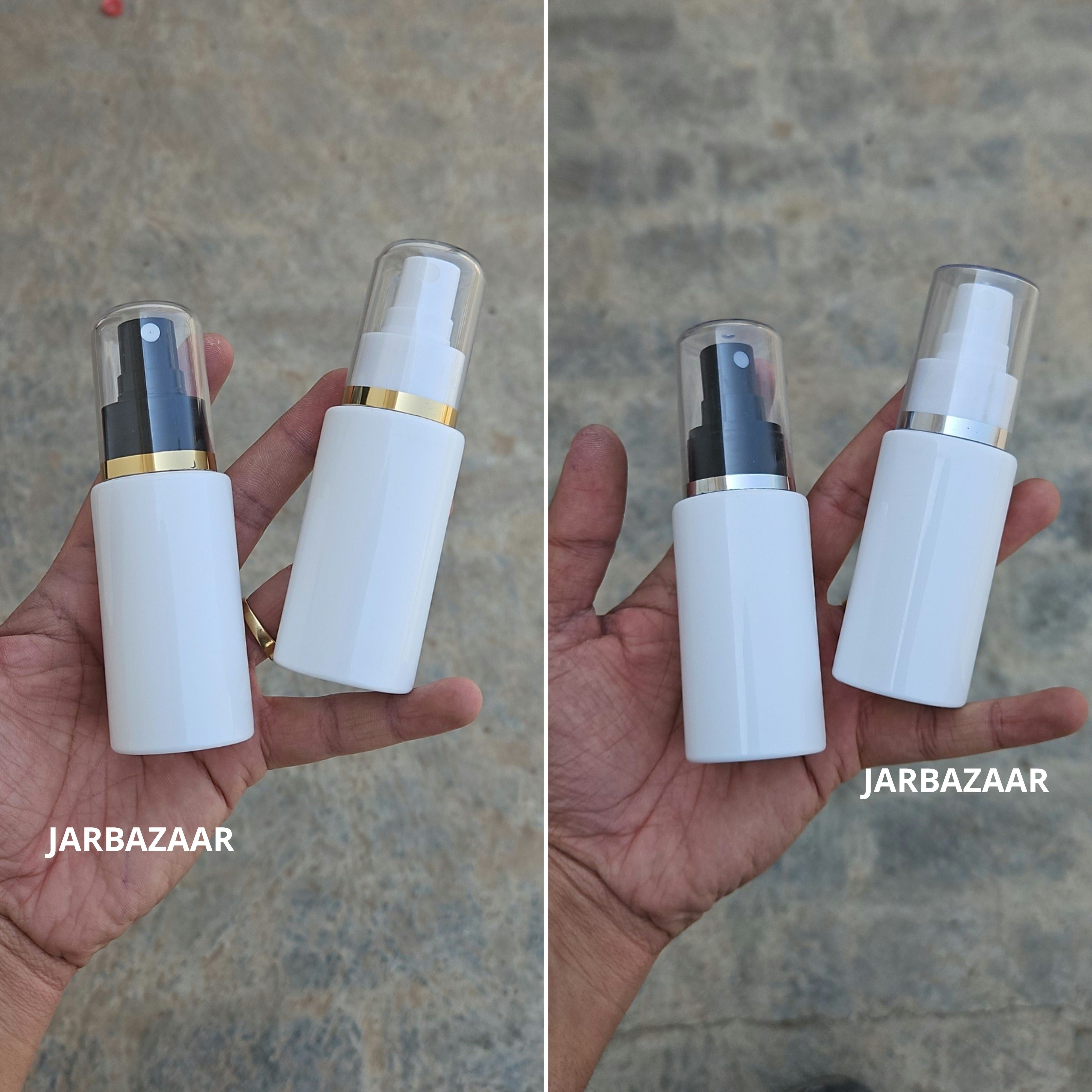 60 Ml Sleek White Pet Bottle ( With AS Spray Pumps )