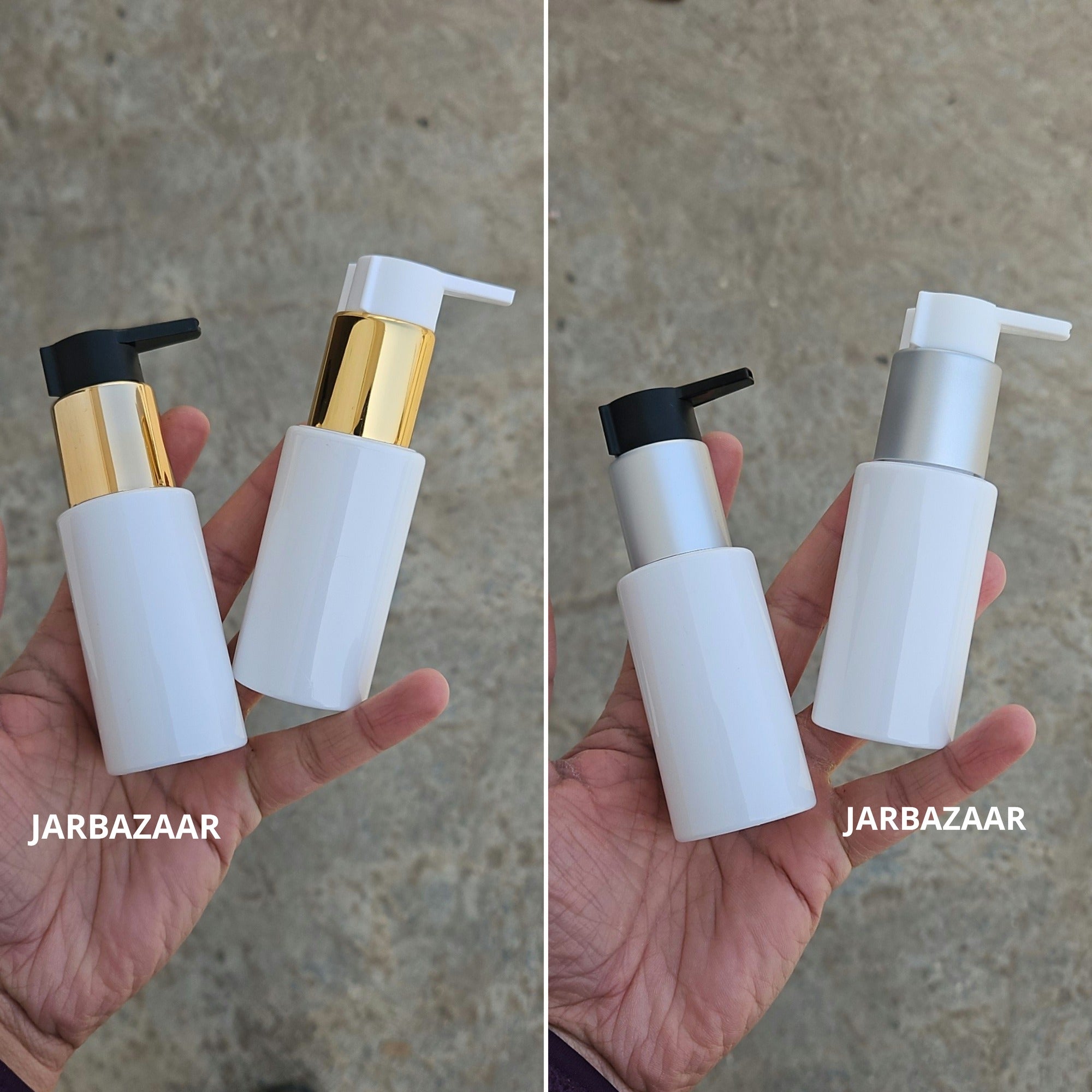 60 Ml Sleek White Pet Bottle - all fancy clip dispenser colours