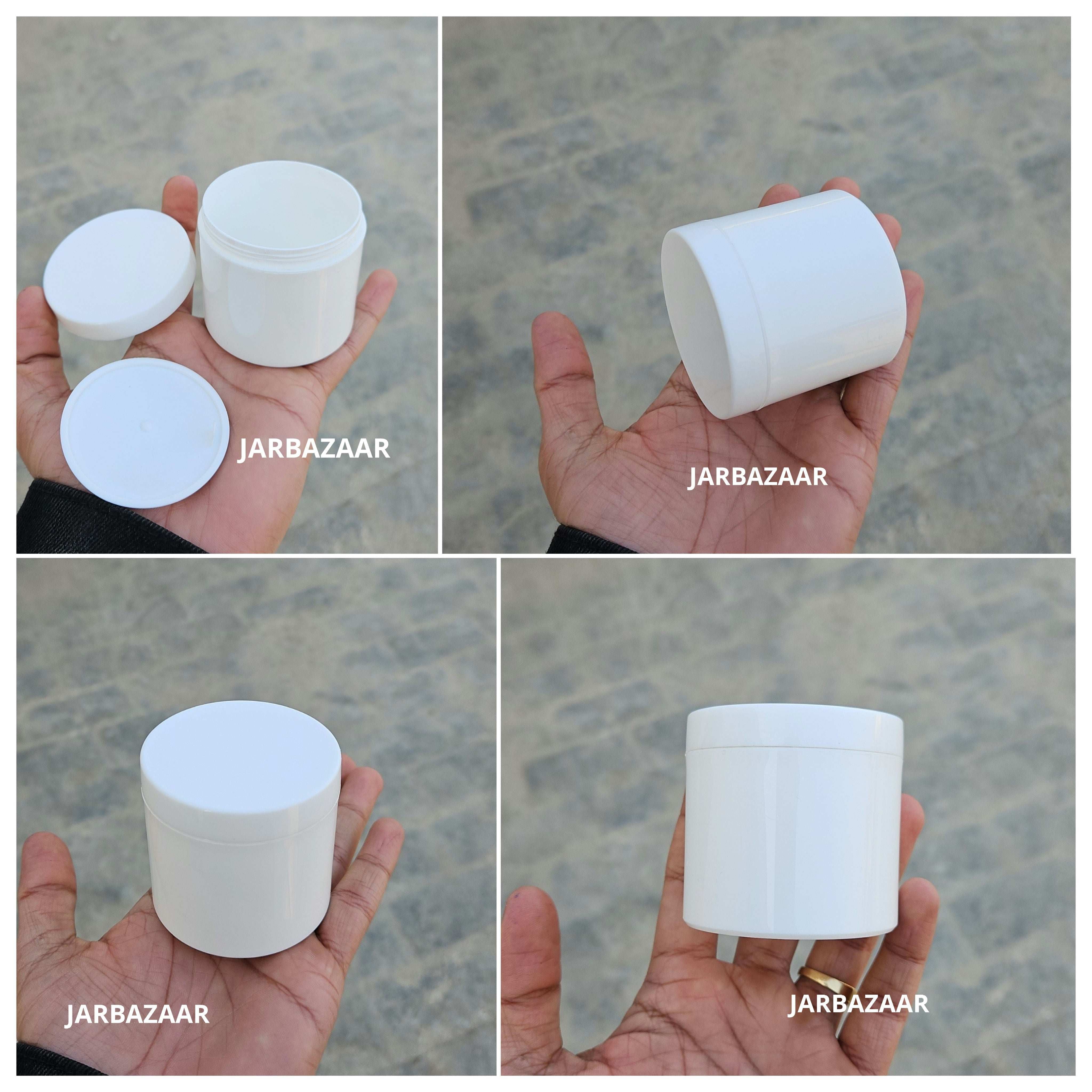 100 Gram White Plastic Jar