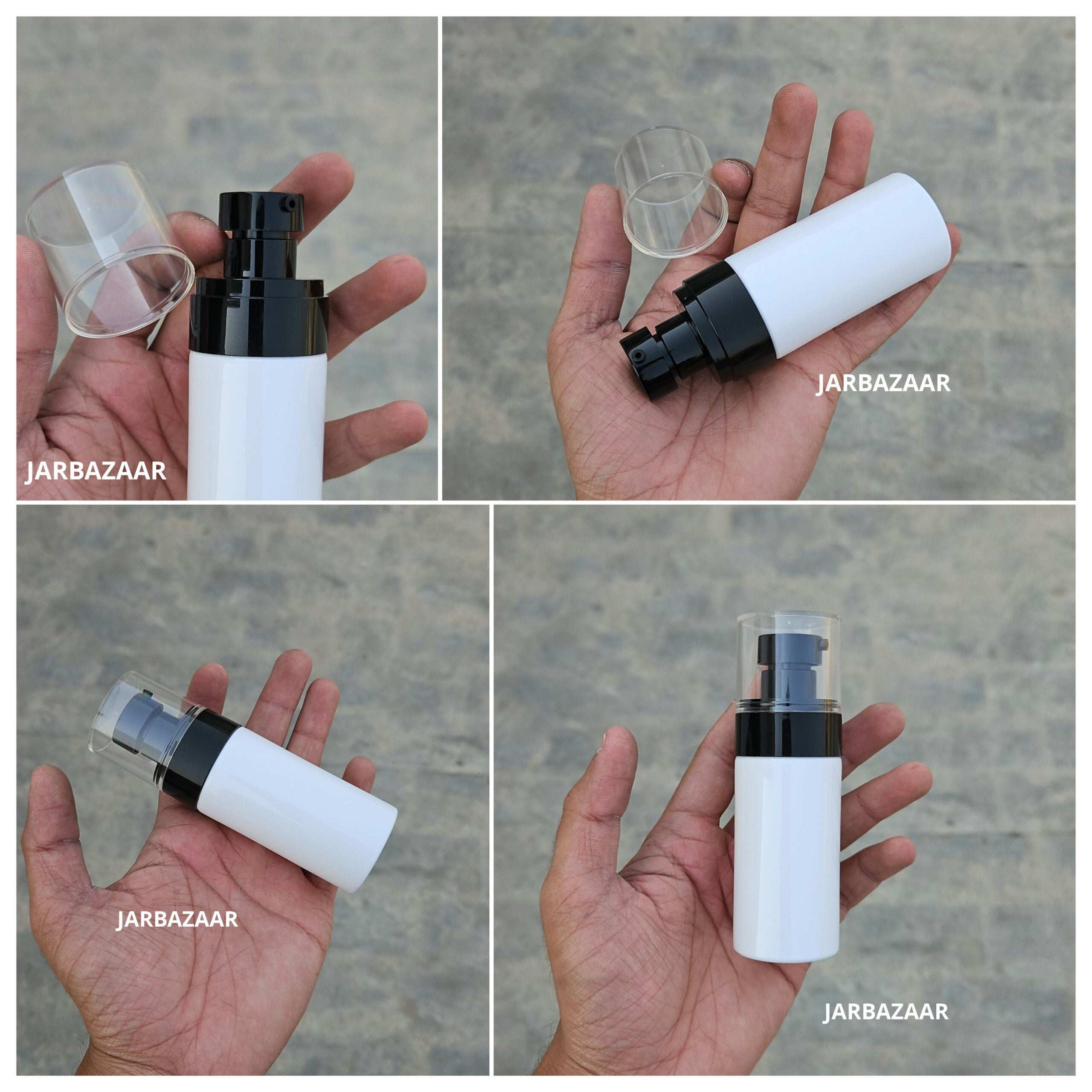 60 ML White Pet Bottle (With Bold Lotion Pumps)