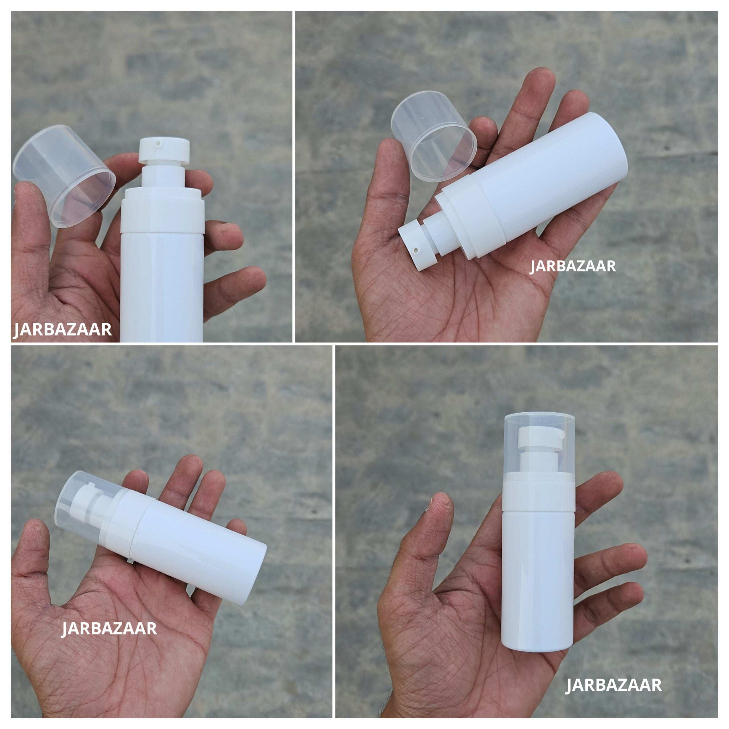 60 ML White Pet Bottle (With Bold Lotion Pumps)