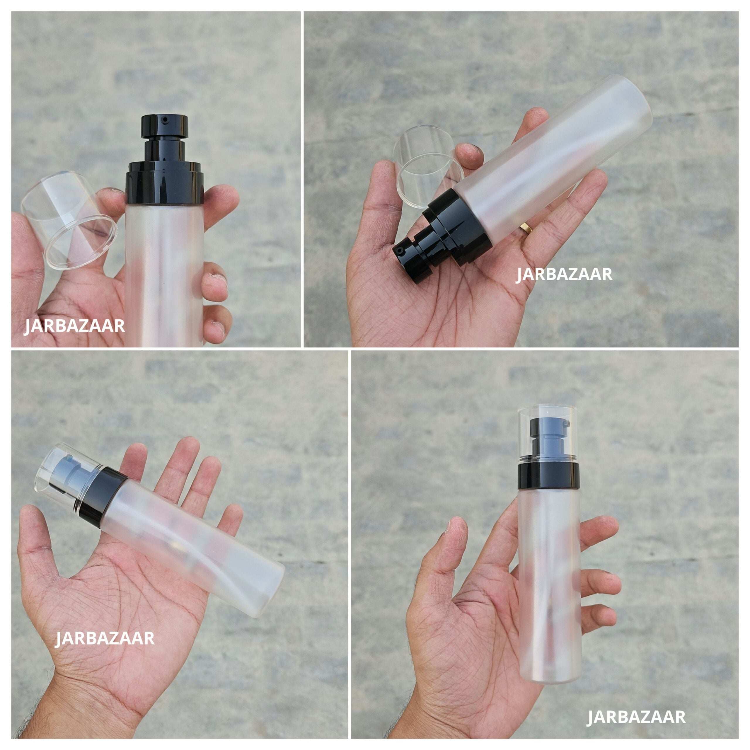 100 ML Frosted Pet Bottle (With Opaque Bold Lotion Pumps)