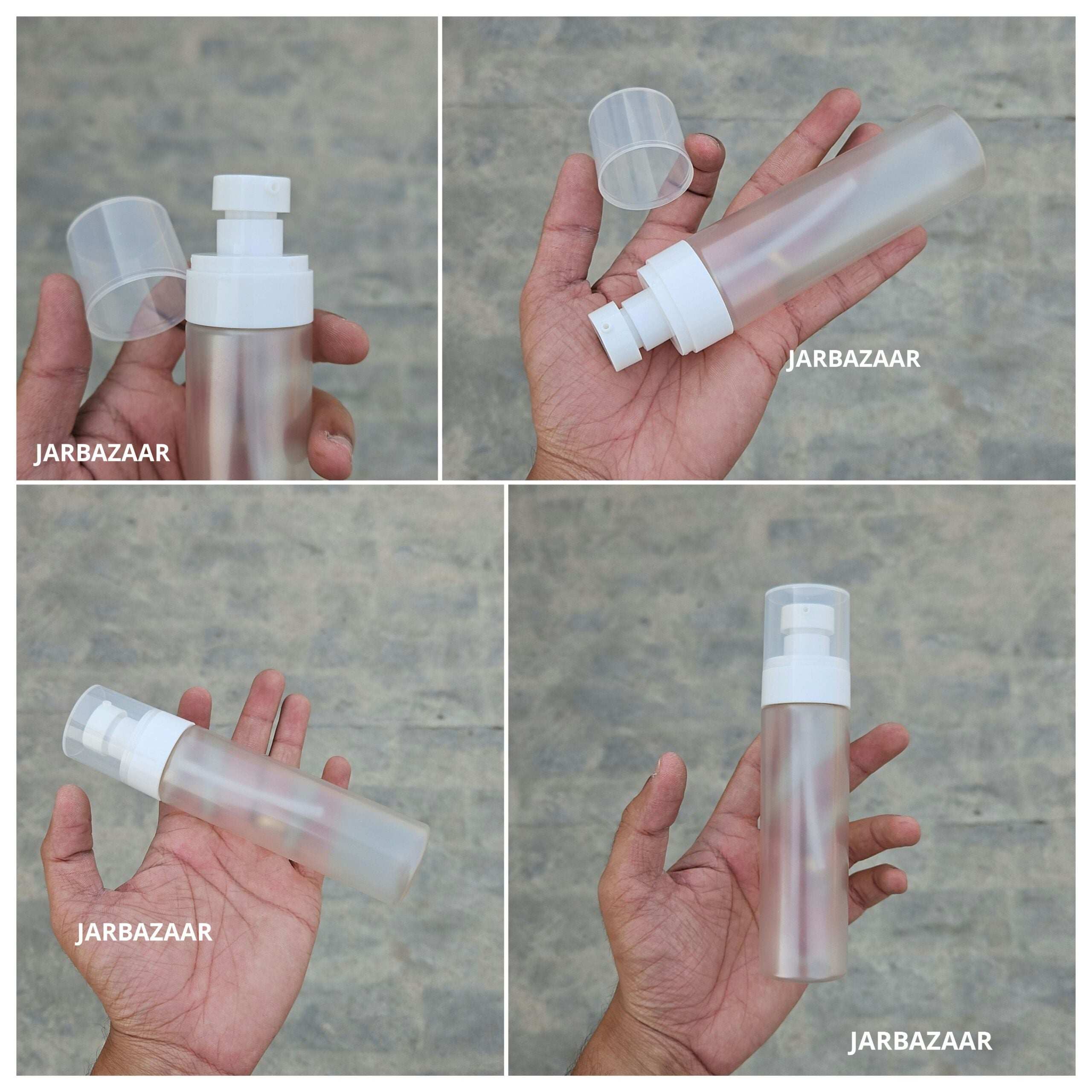 100 ML Frosted Pet Bottle (With Opaque Bold Lotion Pumps)