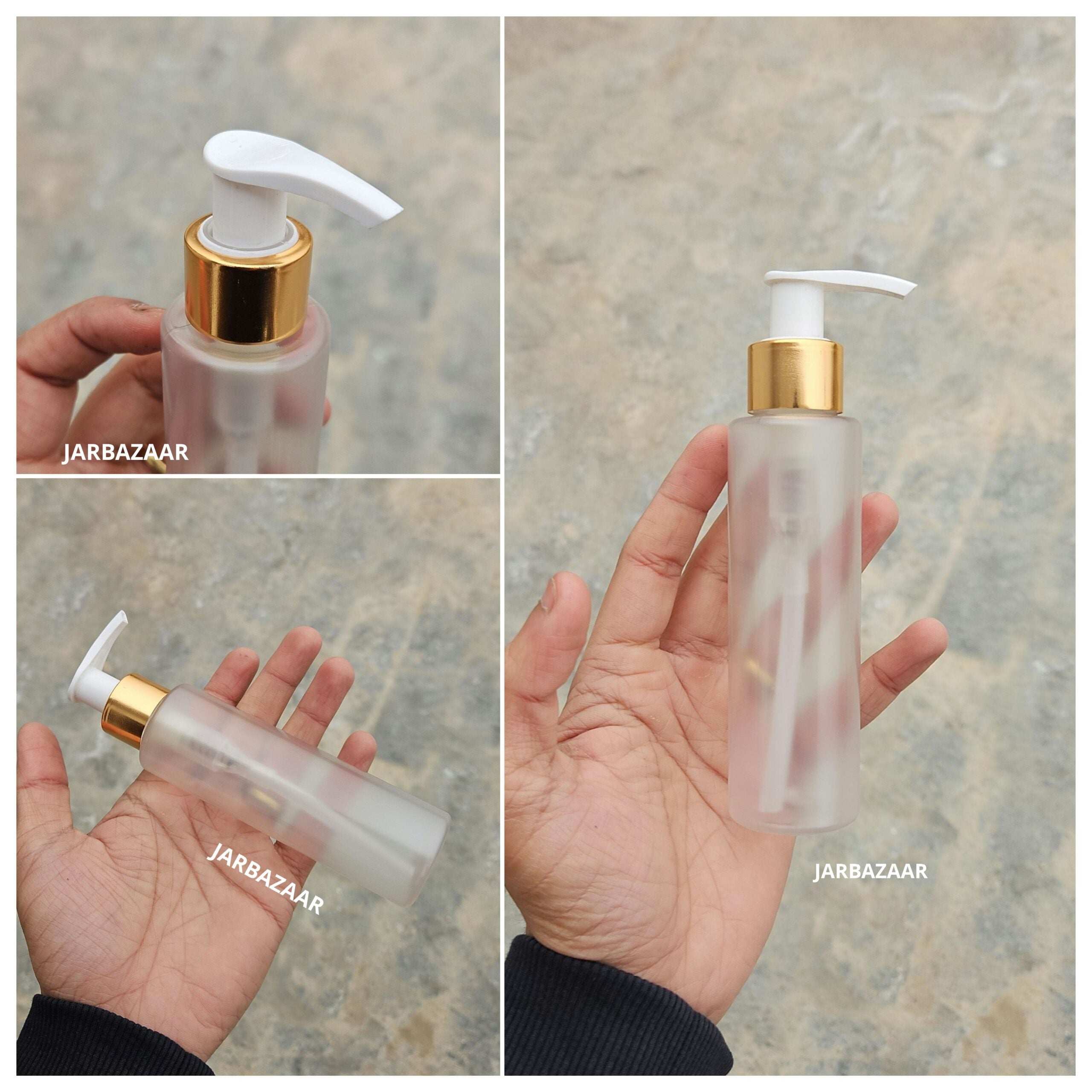 100 ML Sleek Frosted Dispenser Bottle (Golden Black/Golden White)
