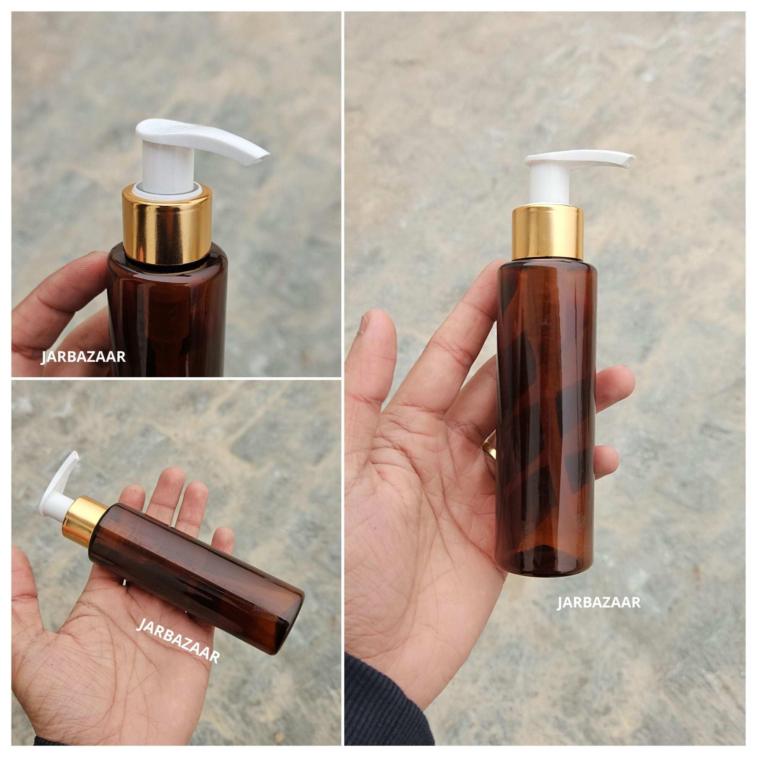 100 ML Sleek Amber Dispenser Bottle (Golden Black/Golden White)