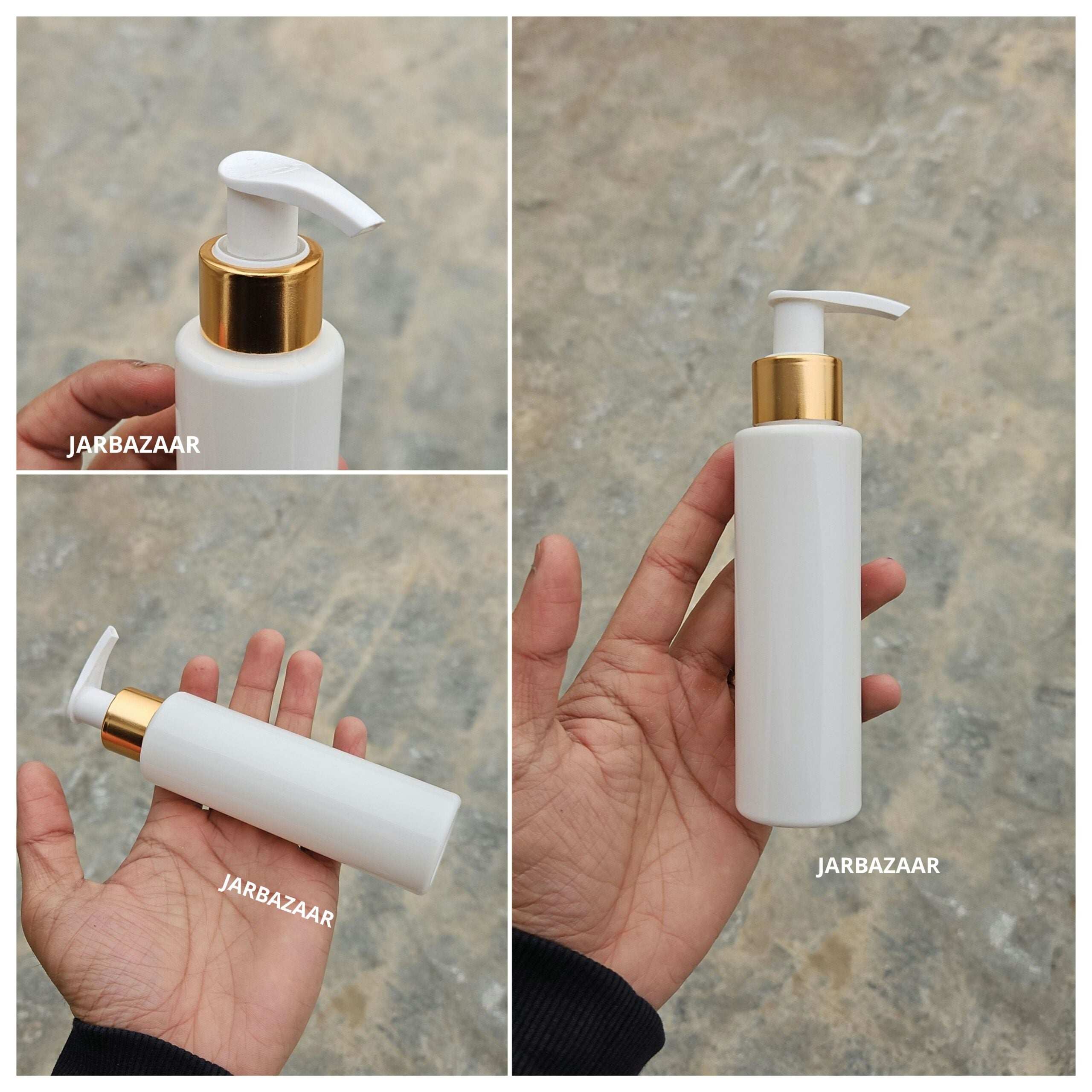 100 ML Sleek White Dispenser Bottle (Golden Black/Golden White)
