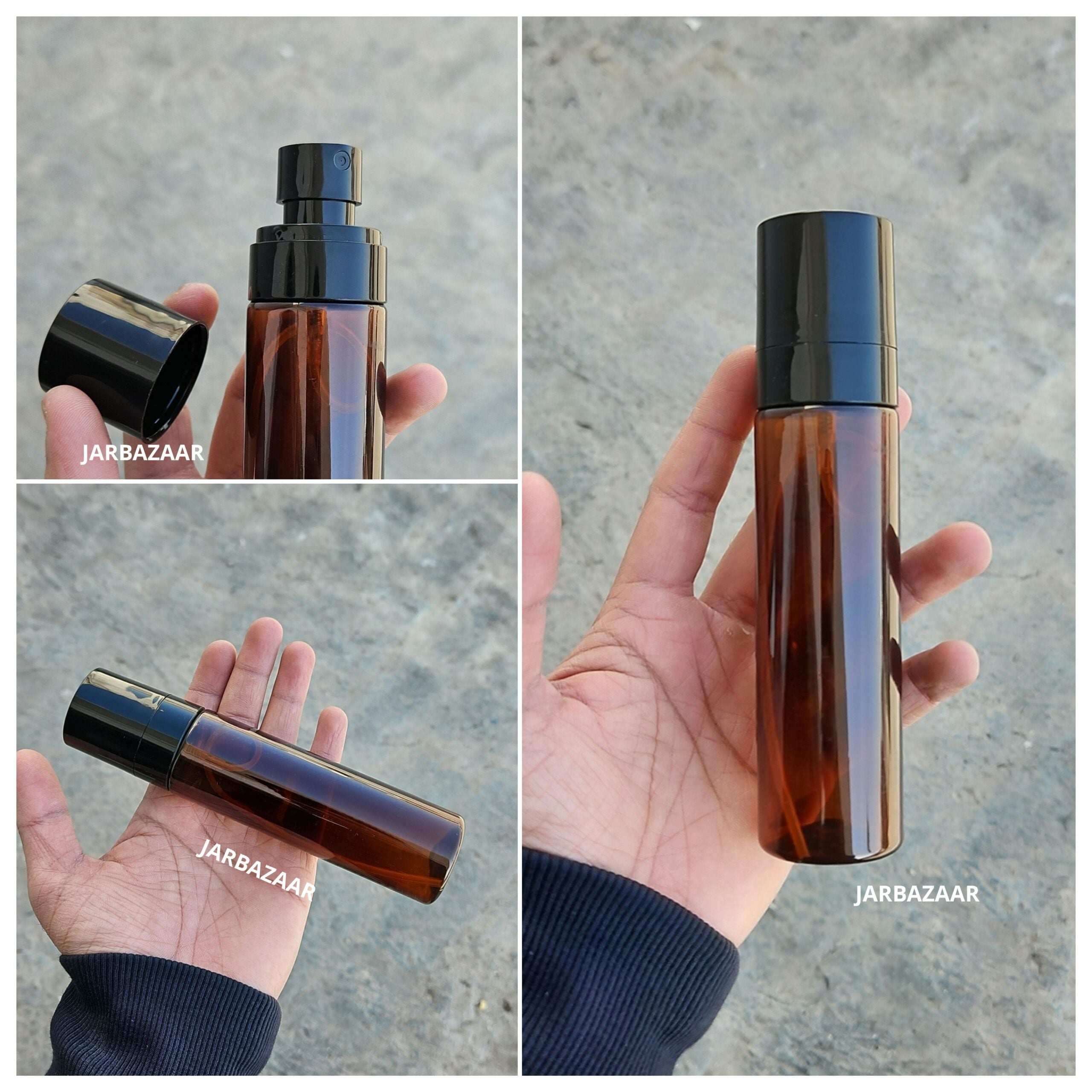 100 ML Amber Pet Bottle (With Opaque Bold Spray Pumps)