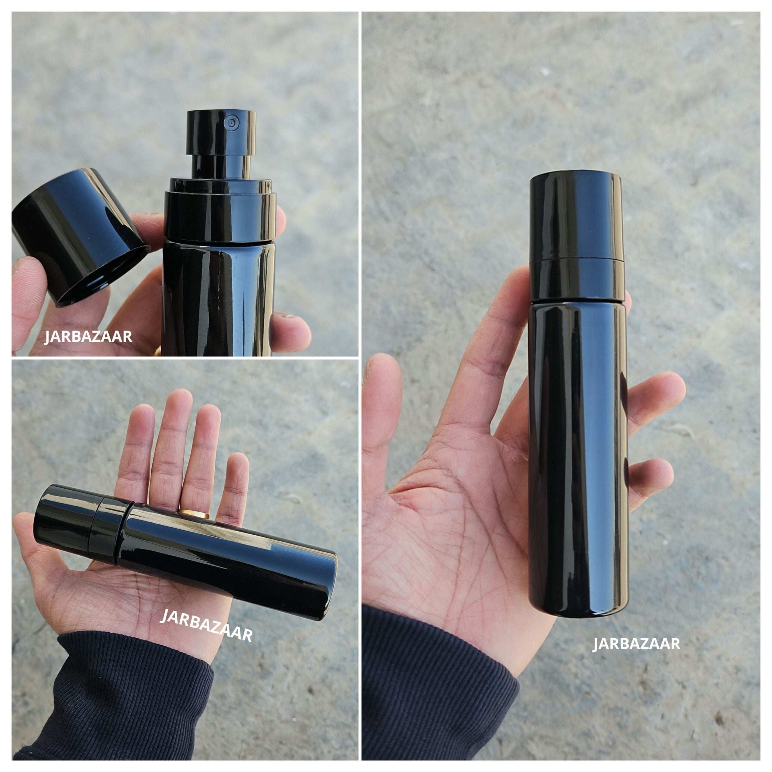 100 ML Black Pet Bottle (With Opaque Bold Spray Pumps)