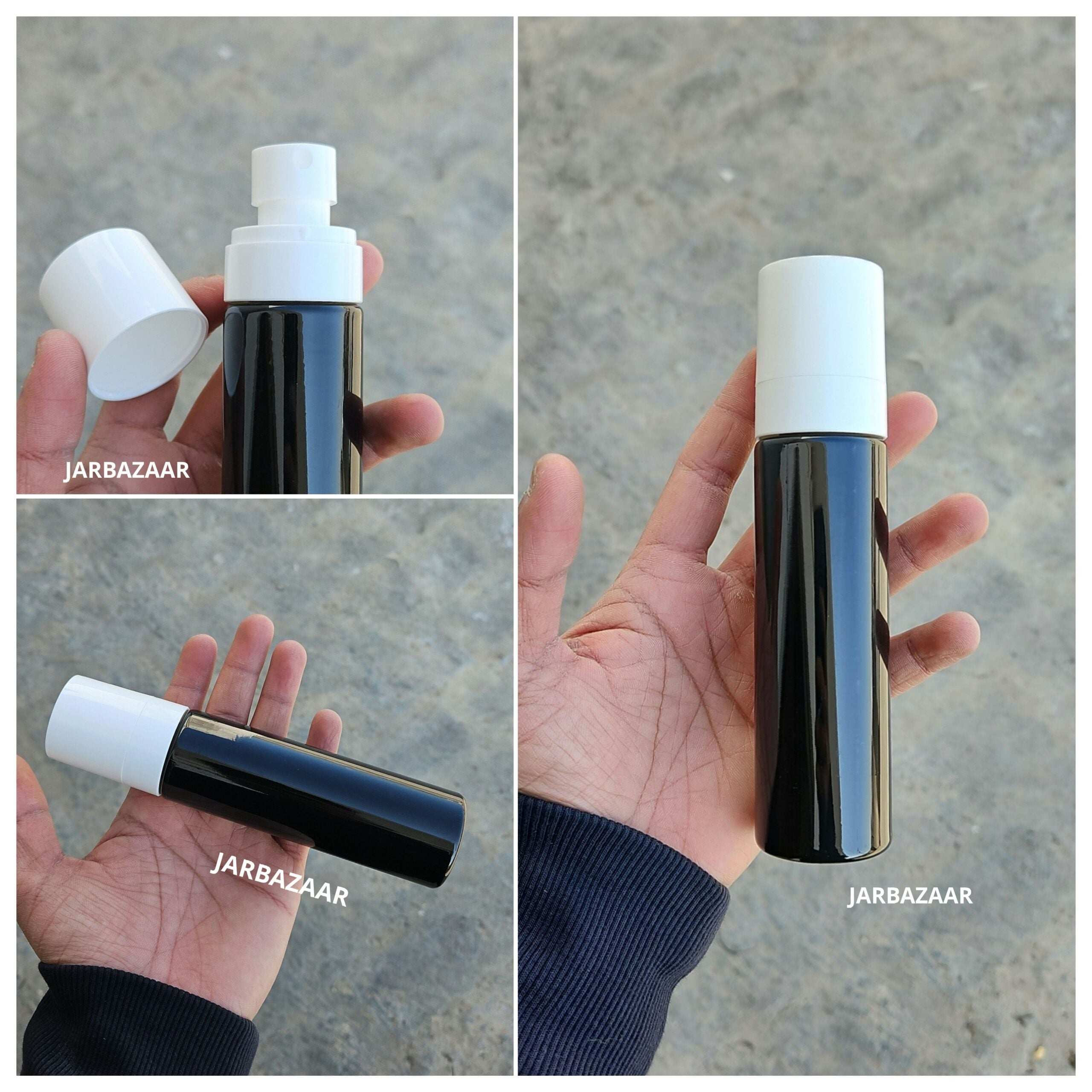 100 ML Black Pet Bottle (With Opaque Bold Spray Pumps)
