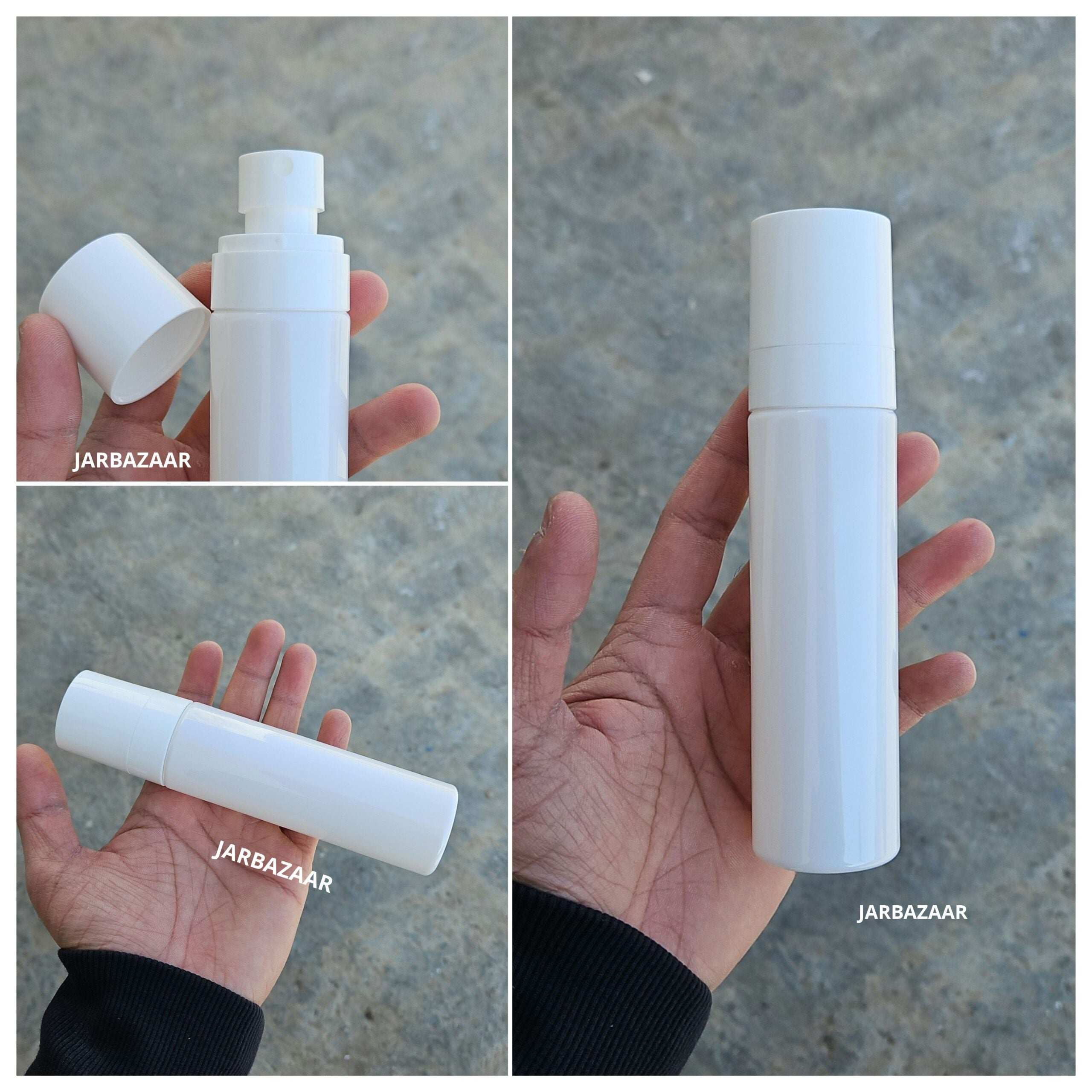 100 ML White Pet Bottle (With Opaque Bold Spray Pumps)
