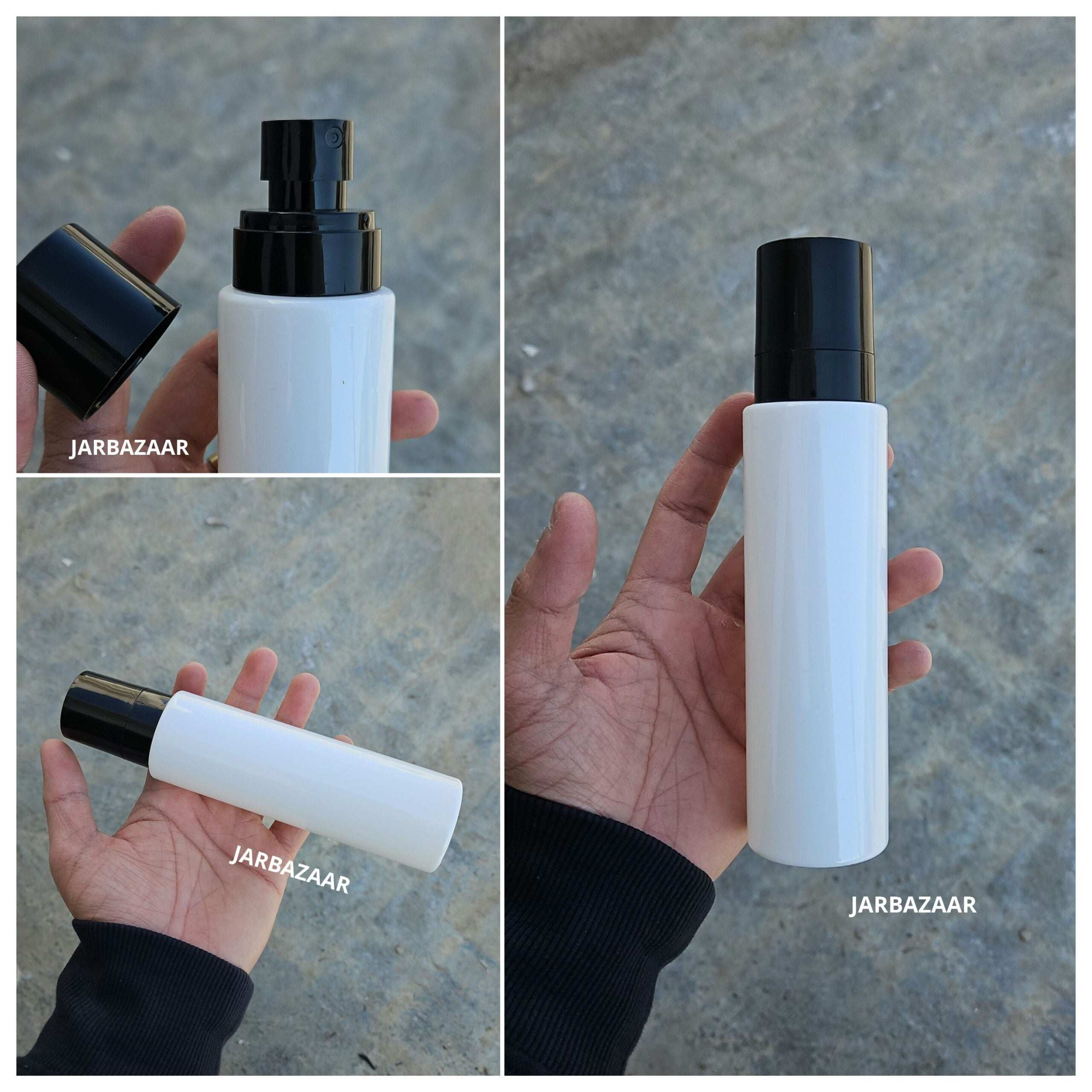 200 ML White Pet Bottle (With Opaque Bold Spray Pumps)